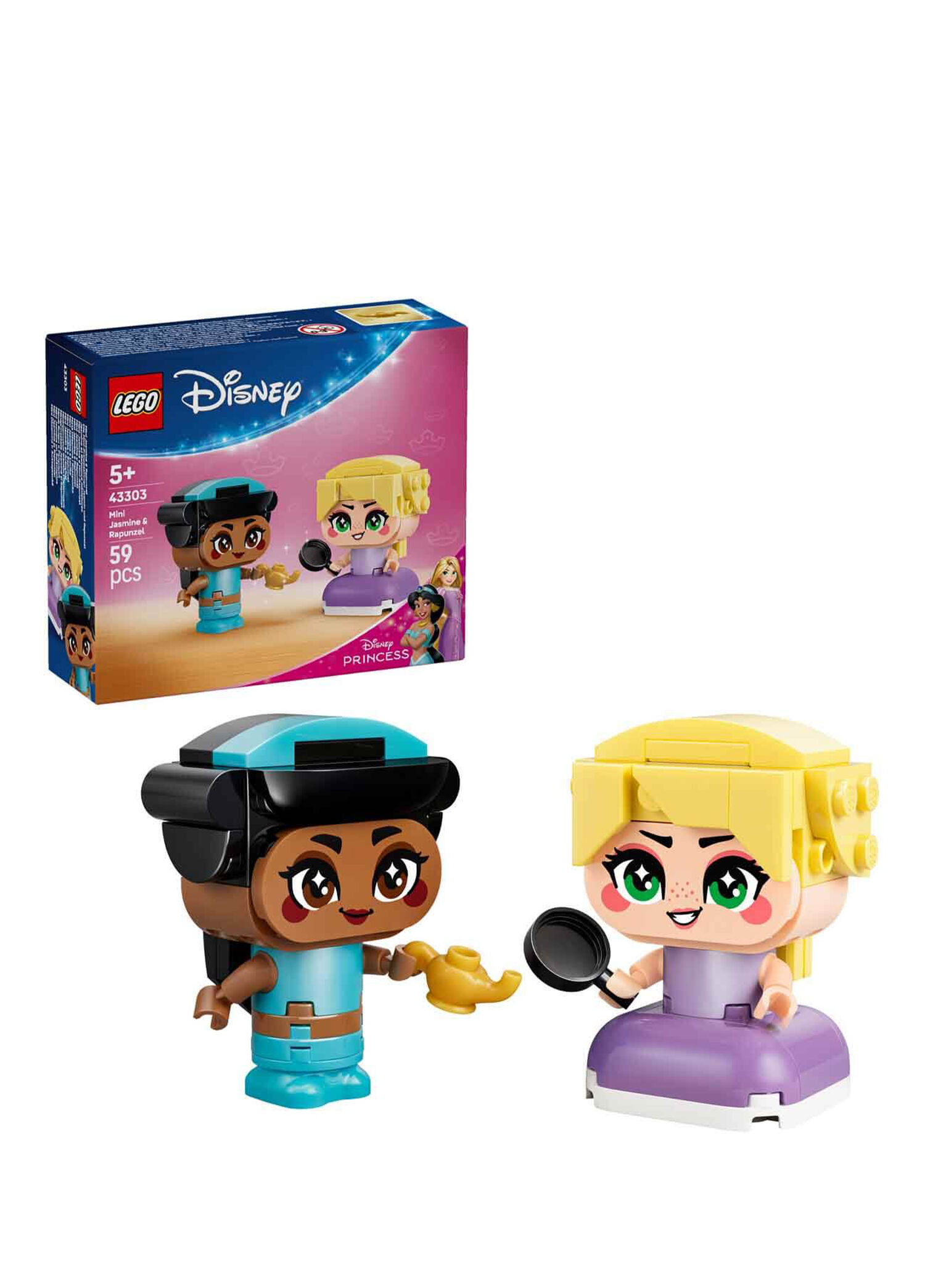 Disney Princess Mini Yasemin ve Rapunzel 59 Parça 5+ Yaş Yapı Oyuncağı 43303