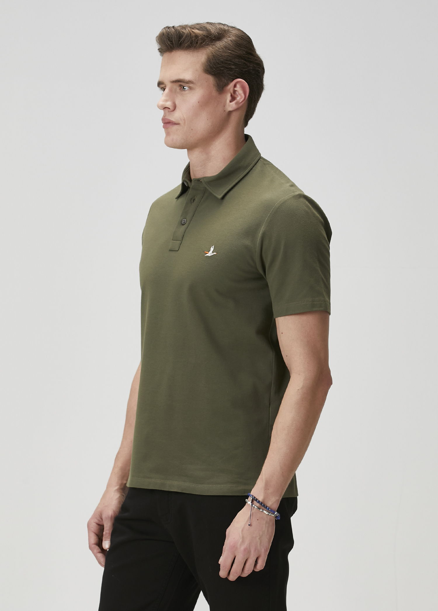 Comfort Fit Haki Polo Yaka T-shirt_2