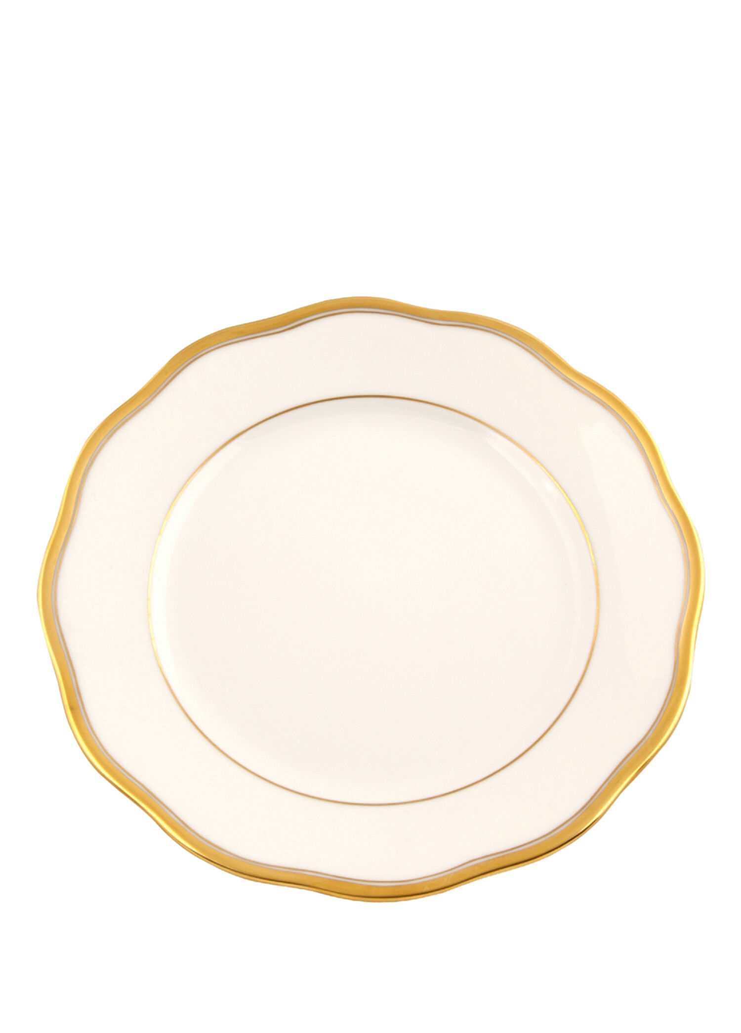 Golden Edge Beyaz Porselen Tatlı Tabağı 21 cm