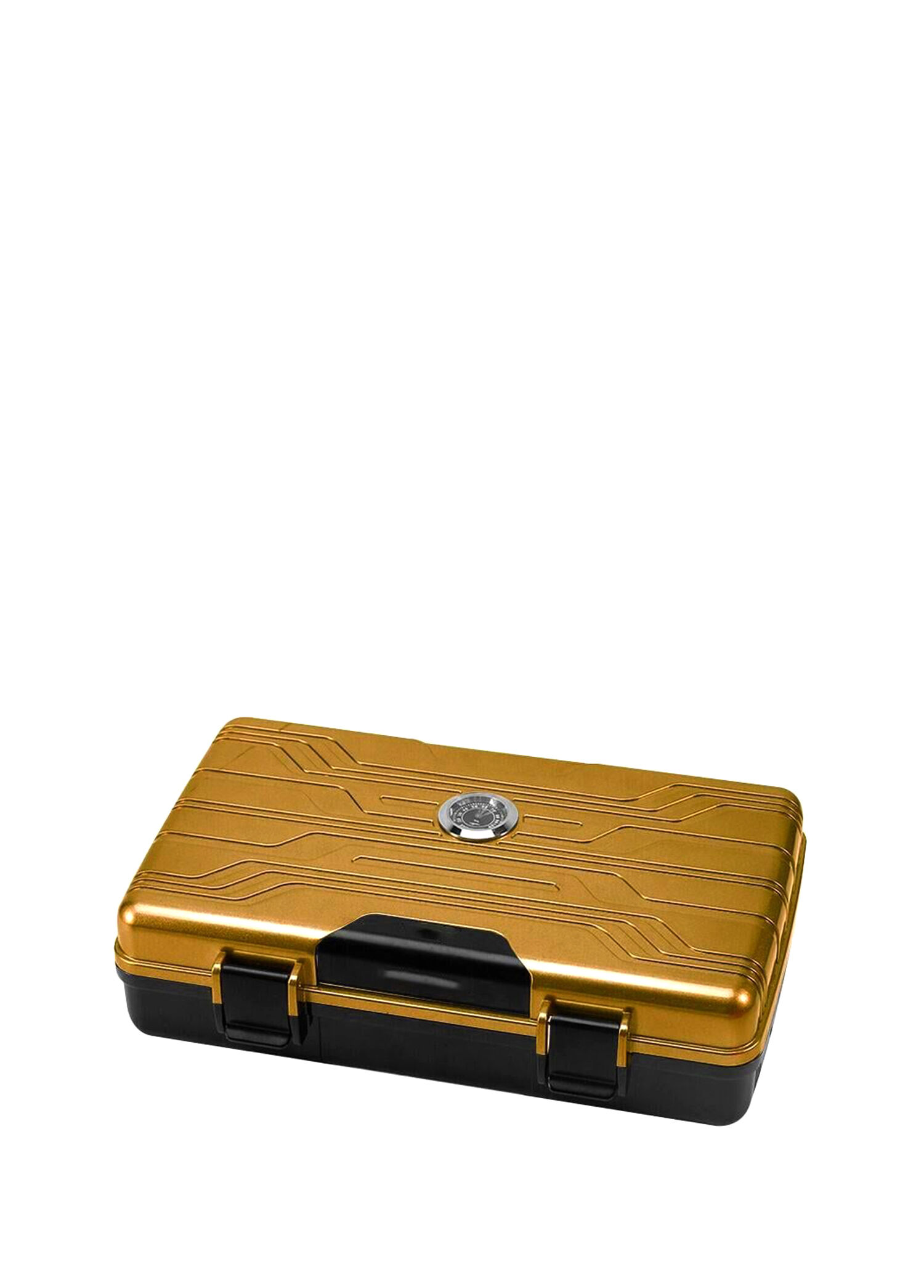 Humidor Altın Rengi Seyahat Tipi Puro Kutusu