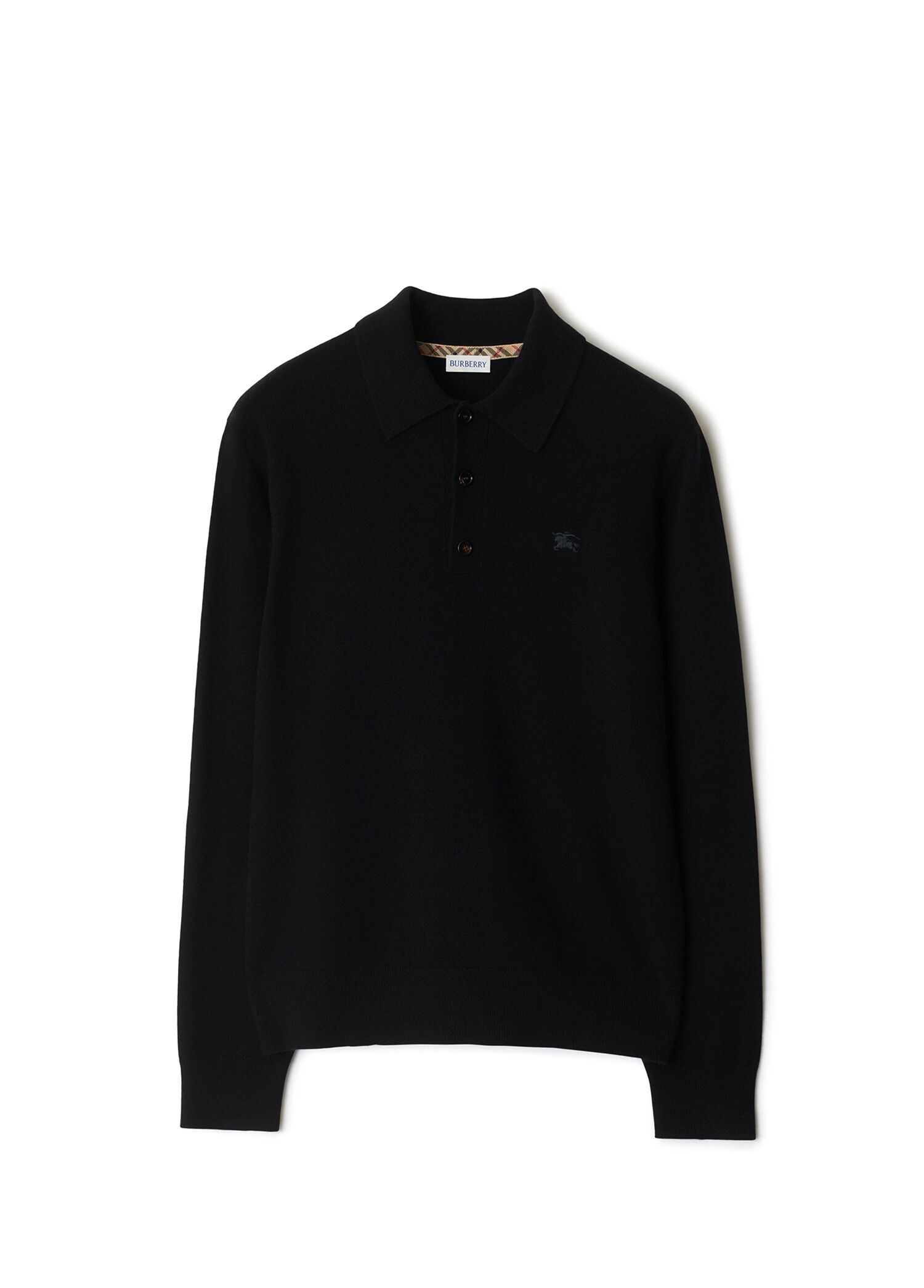Cashmere Blend Siyah Uzun Kollu Erkek Triko Kazak