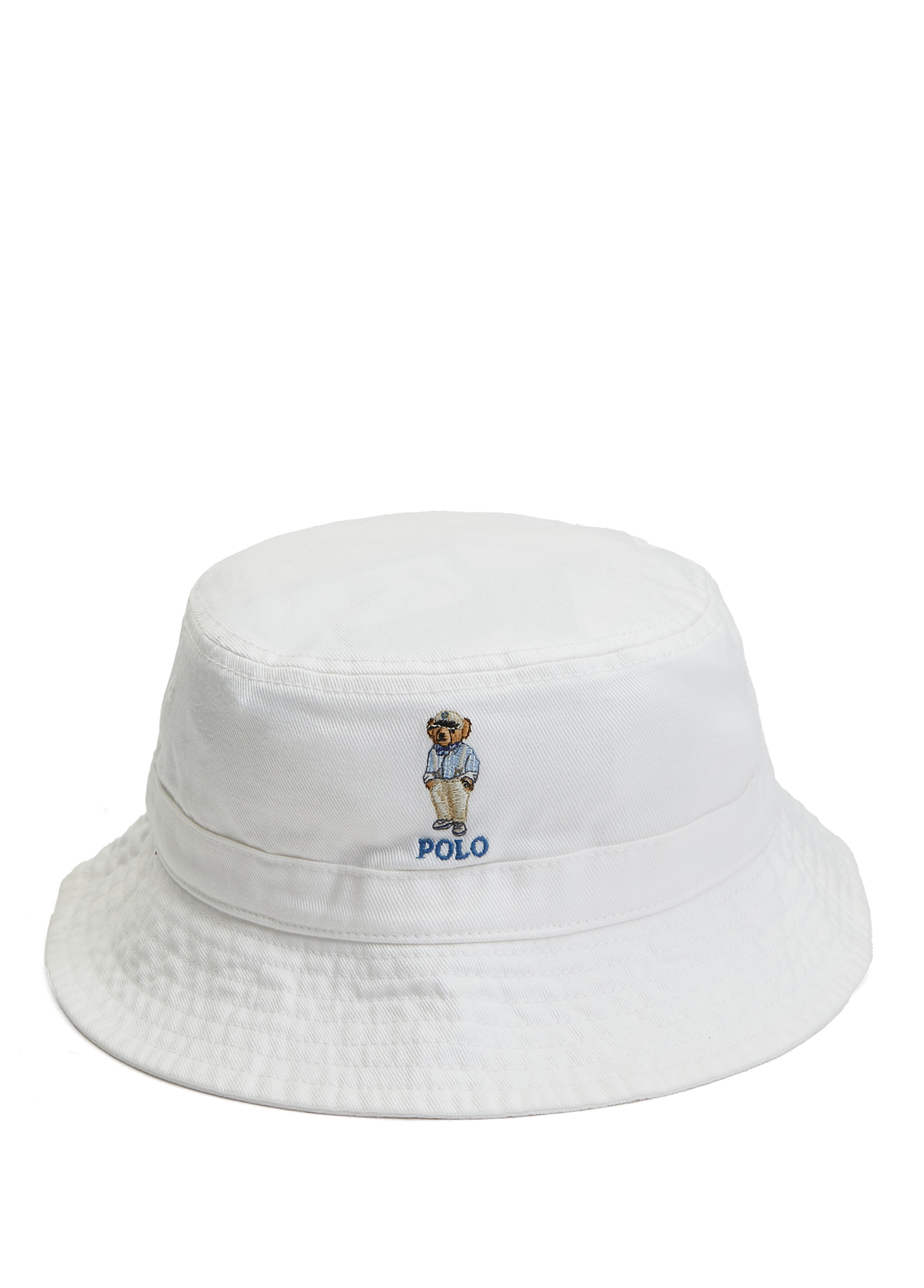 Polo Bear Beyaz Erkek Çocuk Bucket Şapka