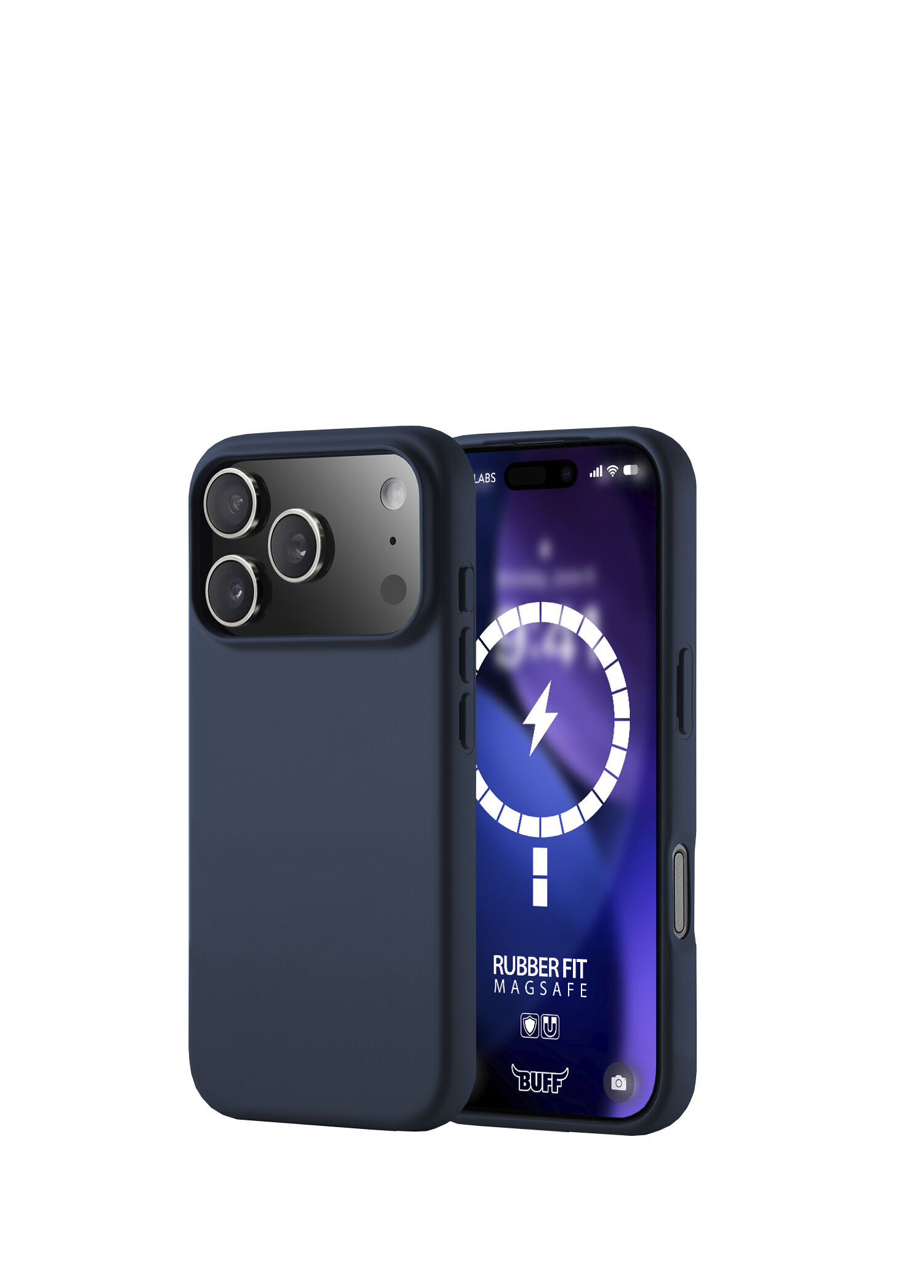 iPhone 17 Pro Rubber Fit Dark Blue Silikon Magsafe Uyumlu Telefon Kılıfı
