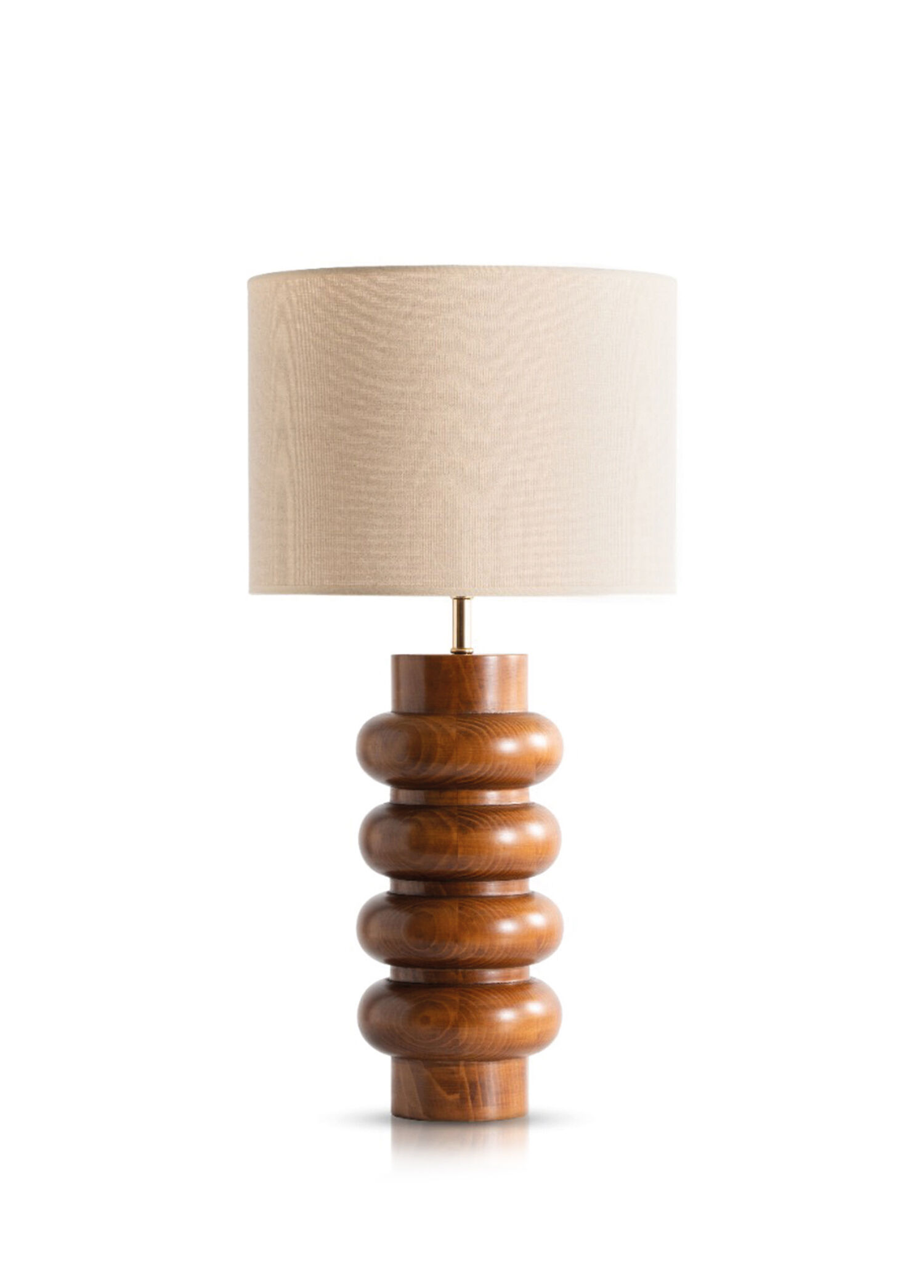 Wavy Lamp Kahverengi Ahşap Abajur