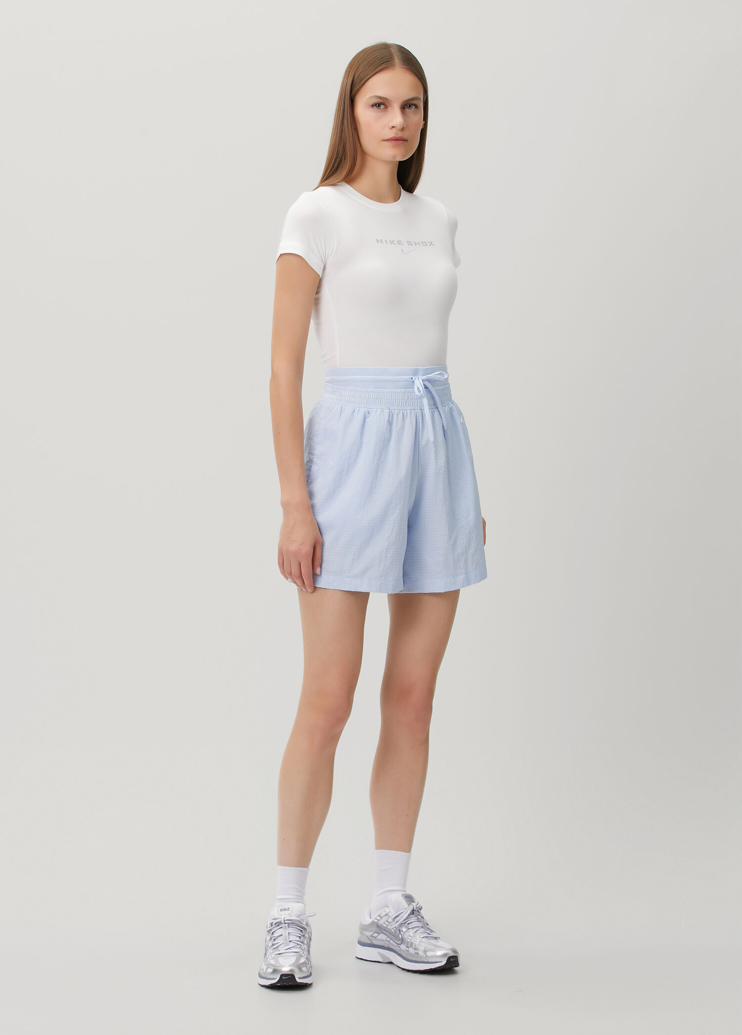 Double Waistband Short Mavi Şort