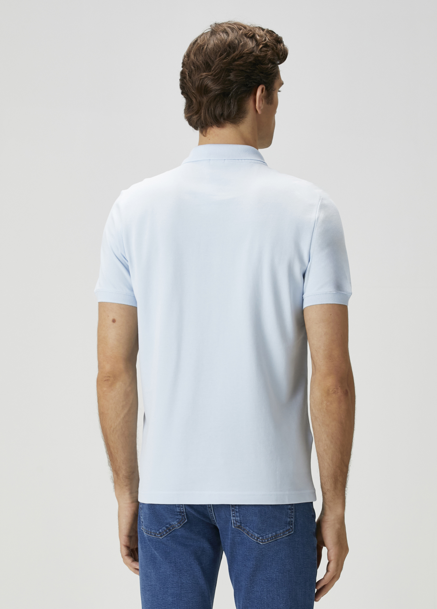 Açık Mavi Polo Yaka T-shirt_3