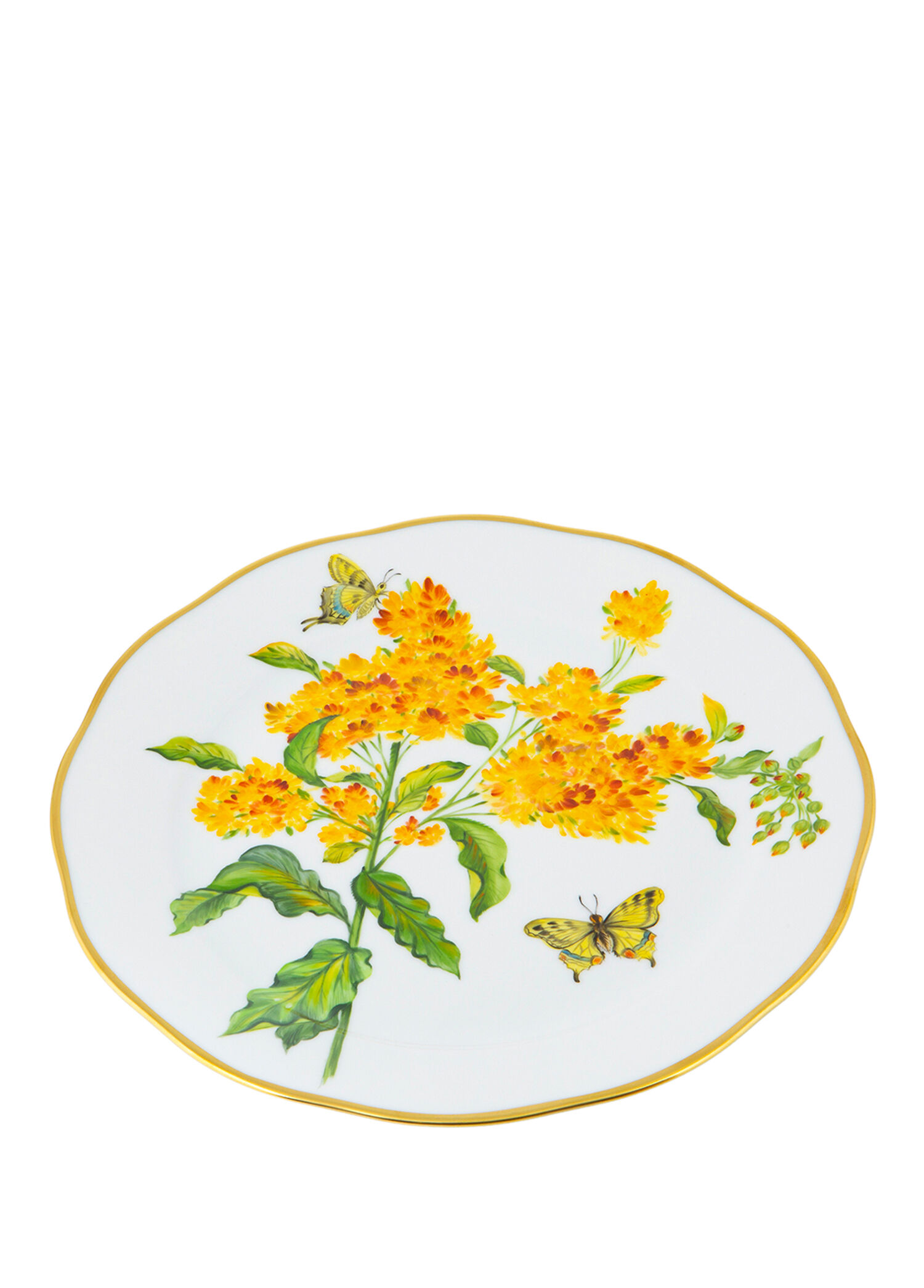 American Wild Flowers Desenli Porselen Yemek Tabağı 26 cm