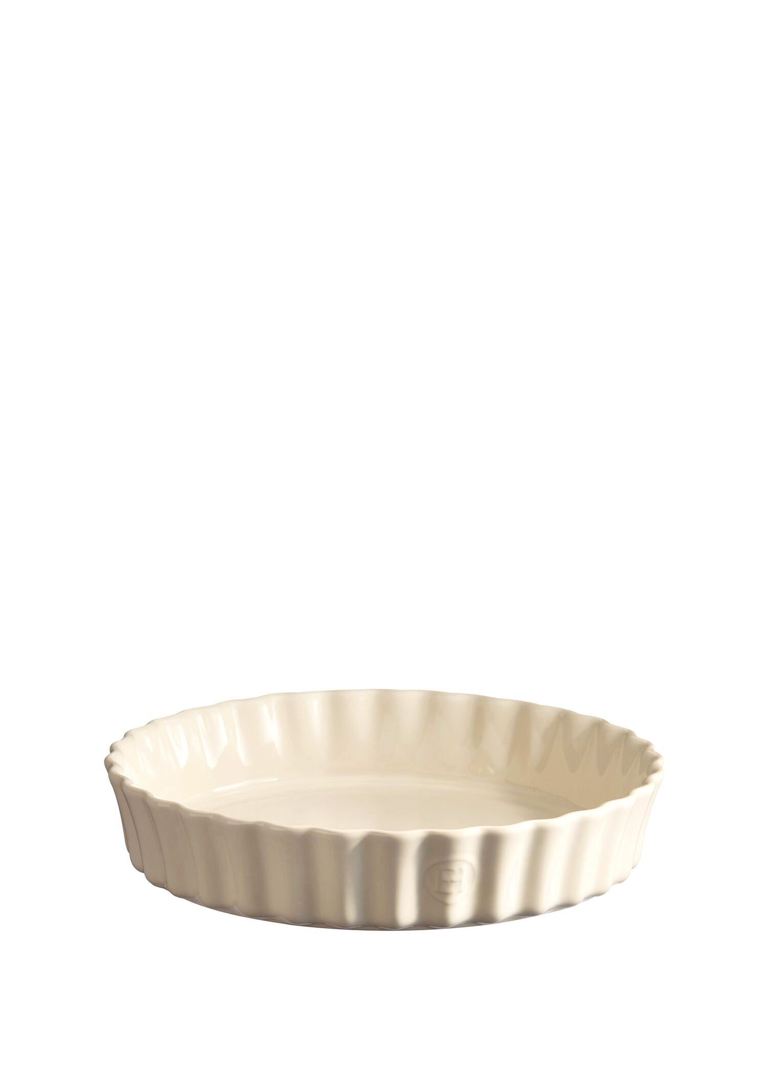 Ekru Seramik Yuvarlak Tart Börek Flan Fırın Kabı 28 cm