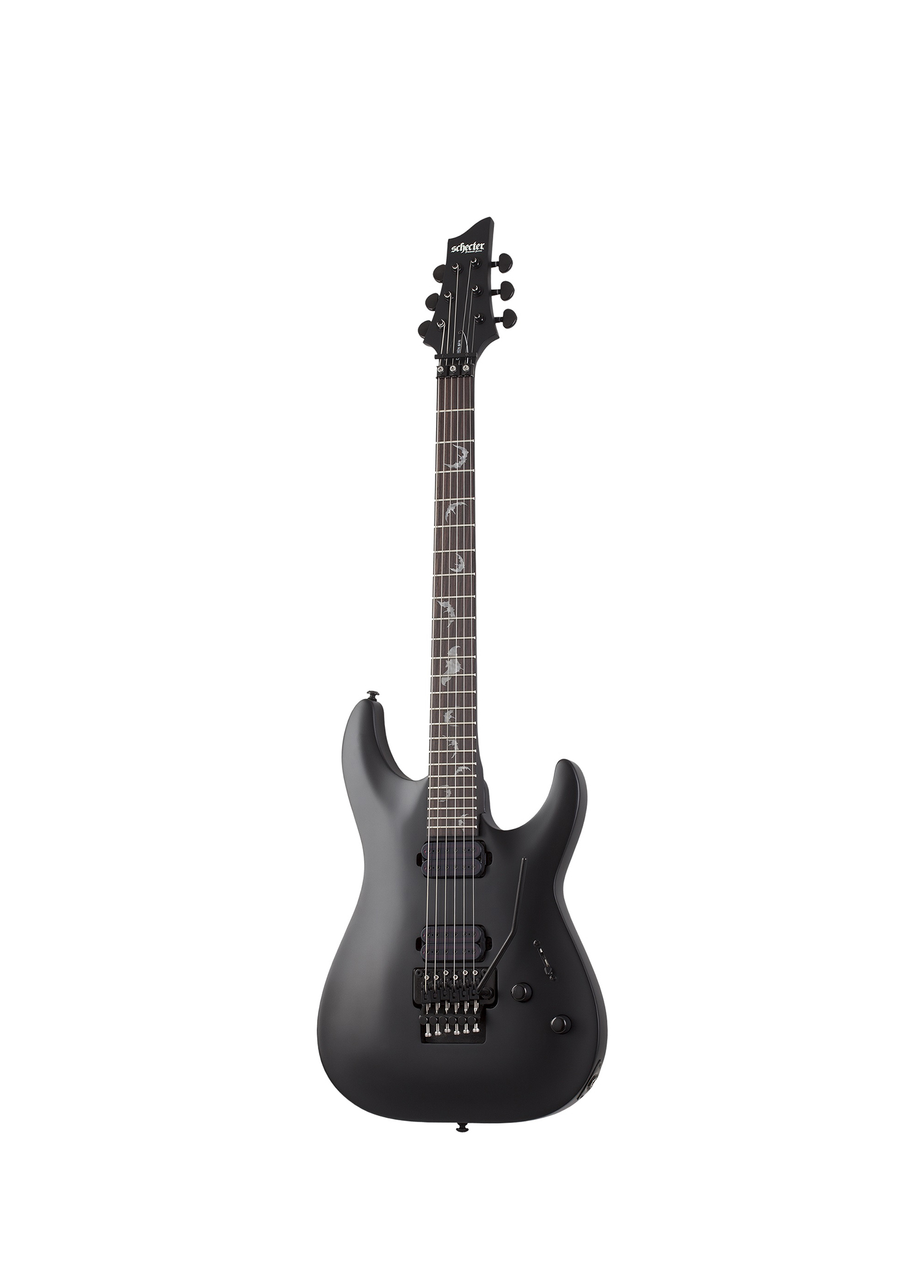 Schecter Damien6 FR Mat Siyah Elektro Gitar Renkli