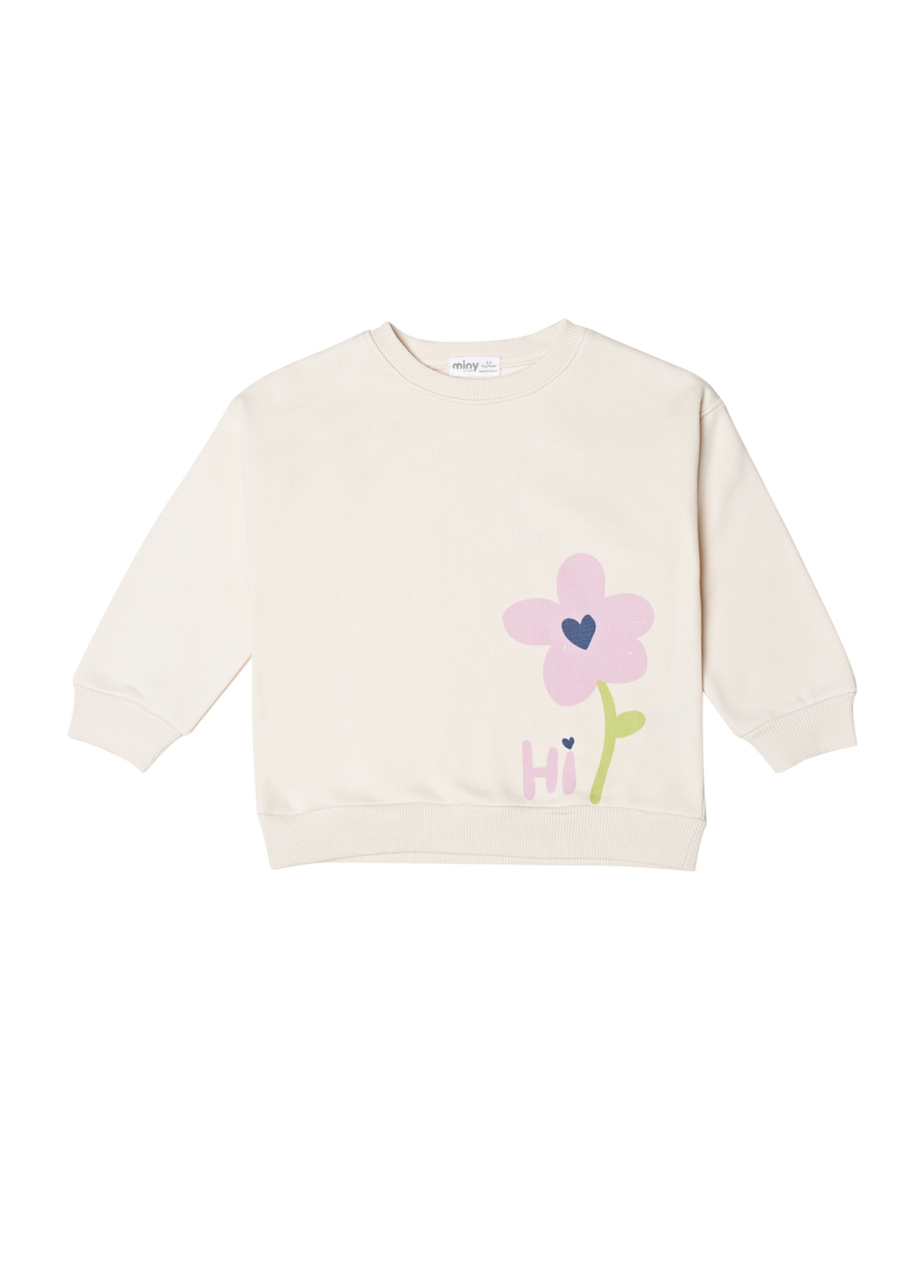 Çiçek Desenli Kız Çocuk Sweatshirt