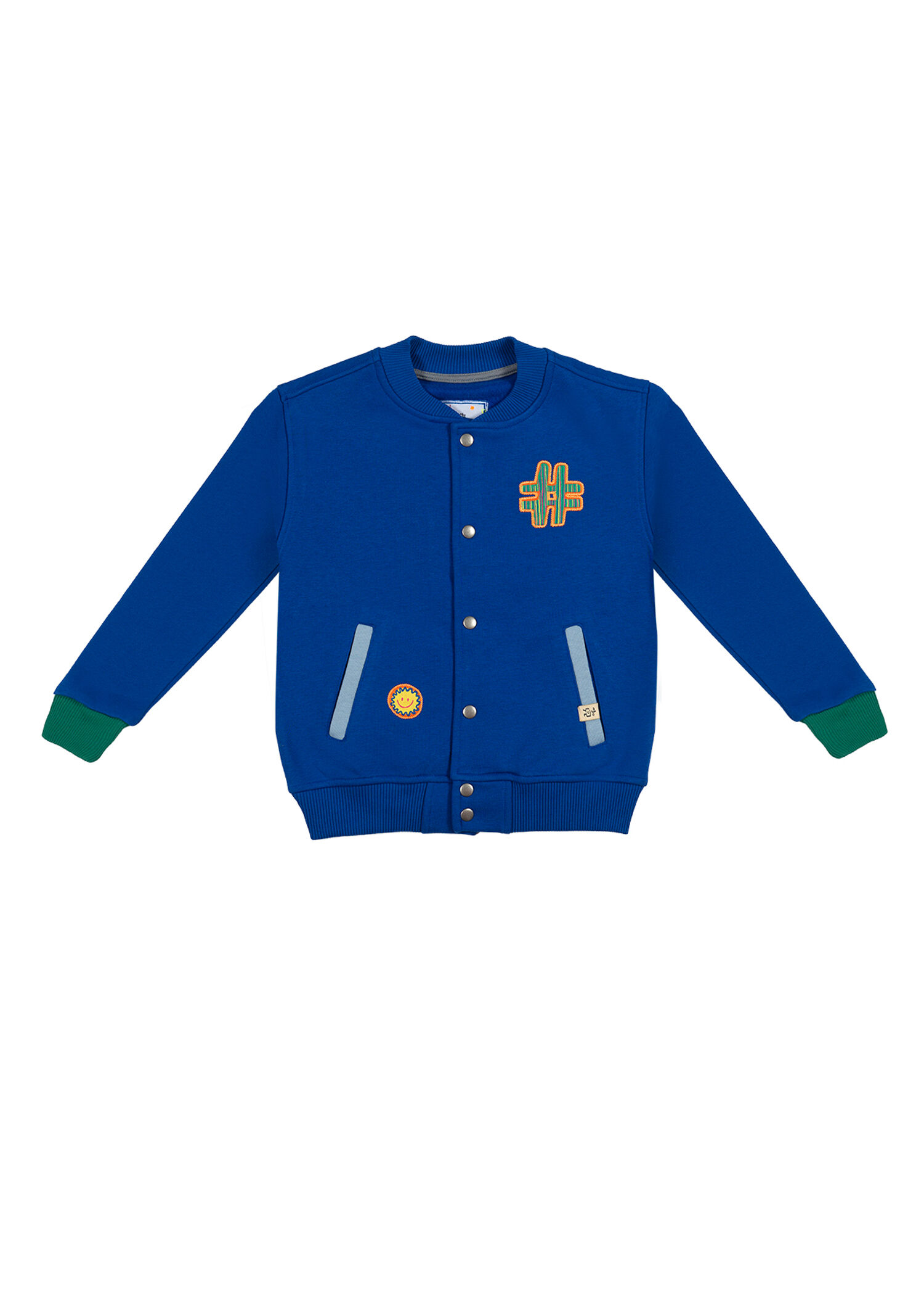 Tag Your Dreams Nakış ve Aplikeli Mavi Erkek Çocuk Bomber Ceket