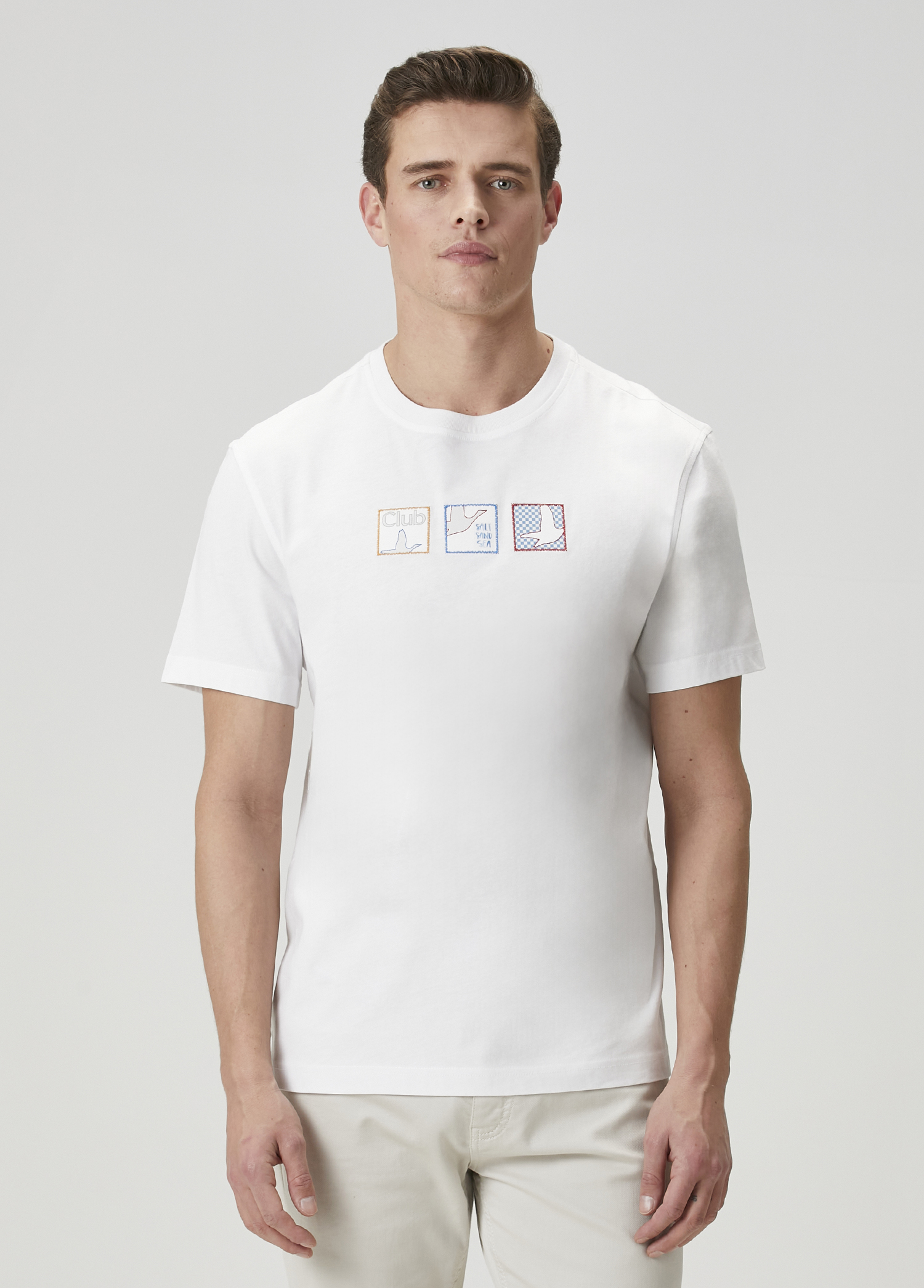 Beyaz Baskılı T-shirt_1