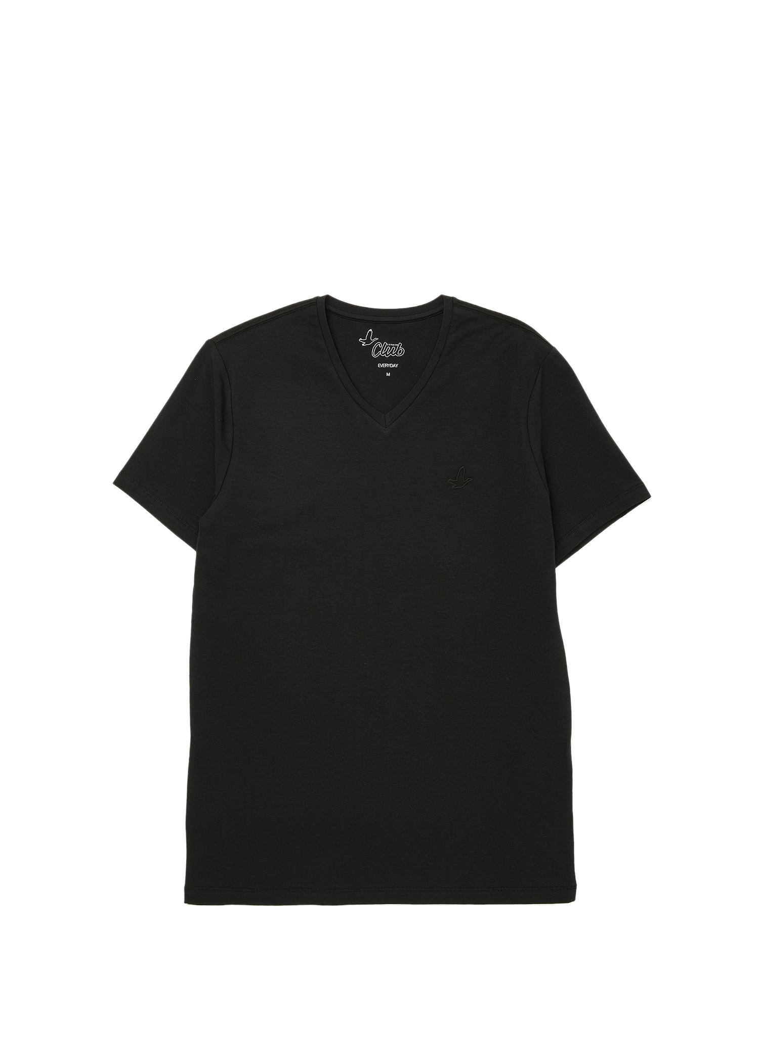 Siyah V Yaka Basic T-shirt_6