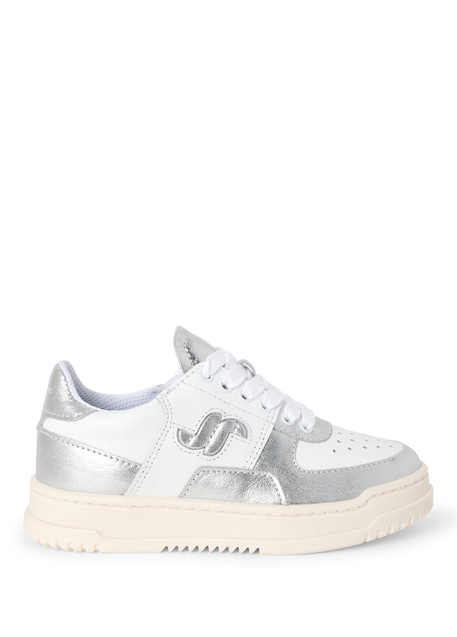 Gümüş Deri Kız Çocuk Sneaker