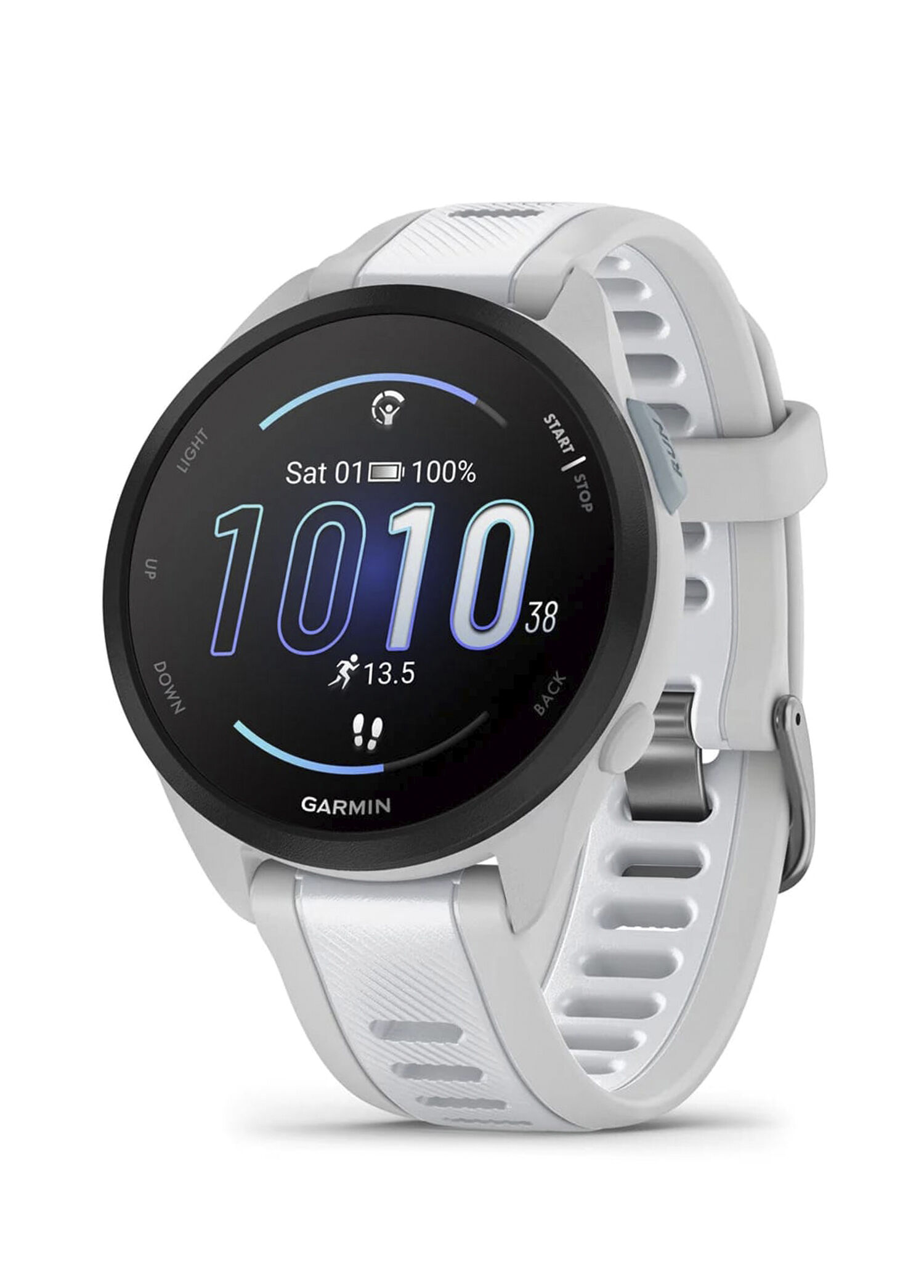 Forerunner 165 Music Sis Grisi Beyaz Silikon Kayışlı Akıllı Saat