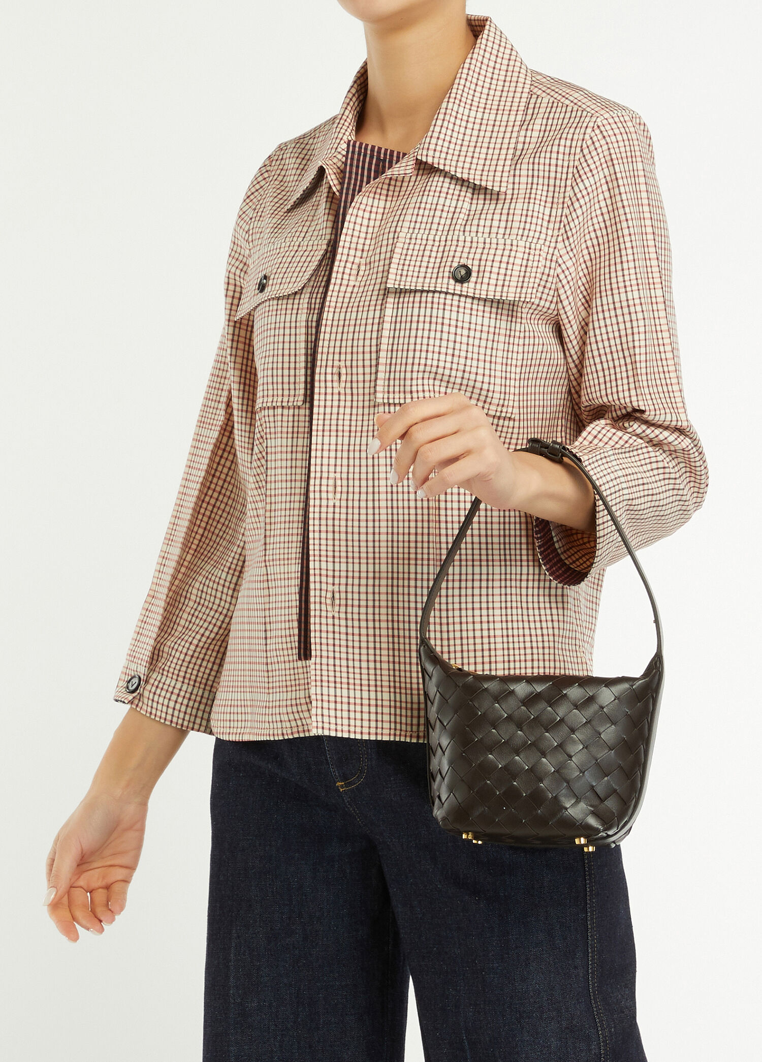Bottega Veneta Koyu Kahverengi Kadın Candy Wallace Koyu Kahverengi