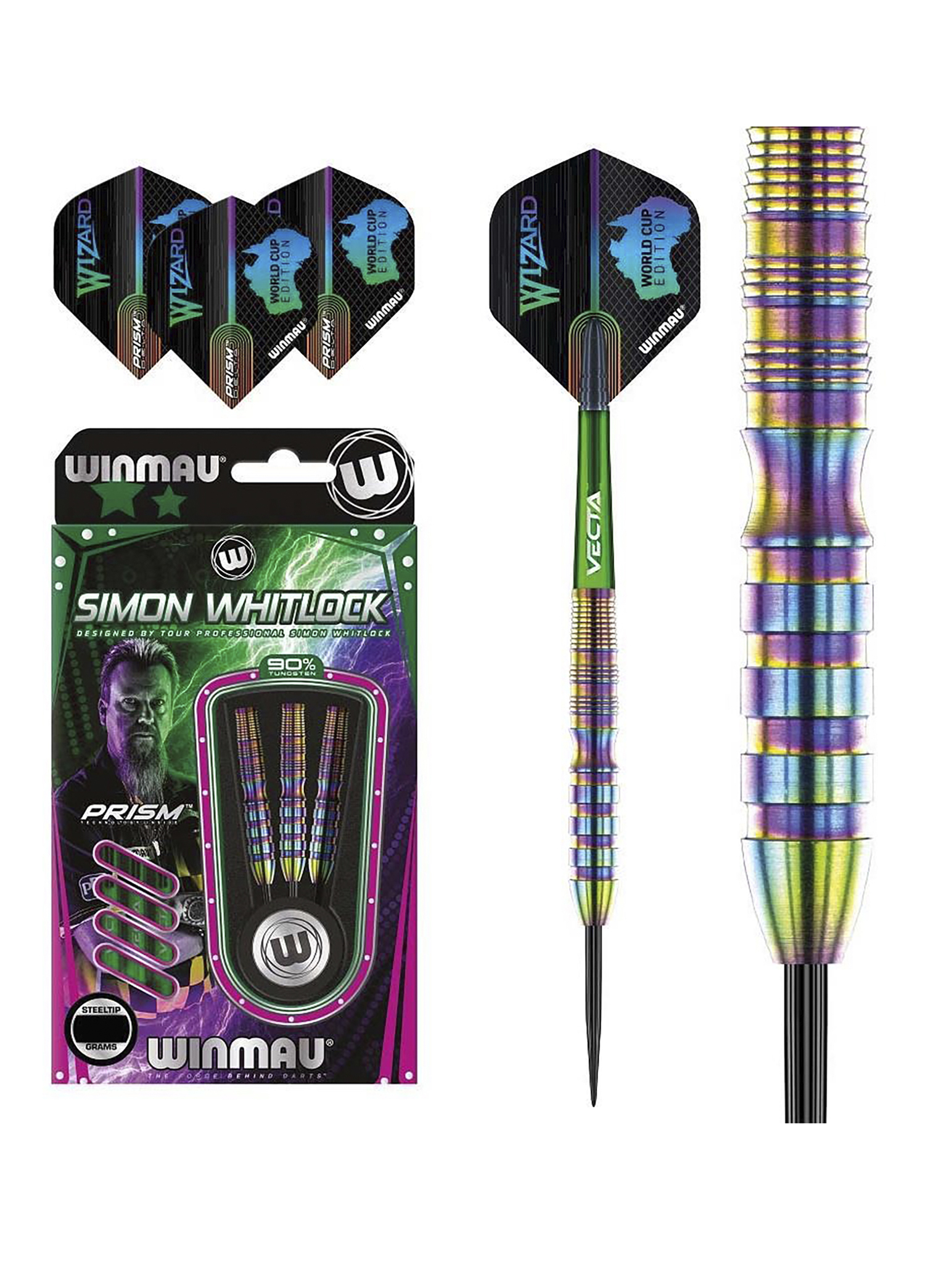 Simon Whitlock World Cup %90 Tungsten Çelik Uçlu Dart Oku 22 cm