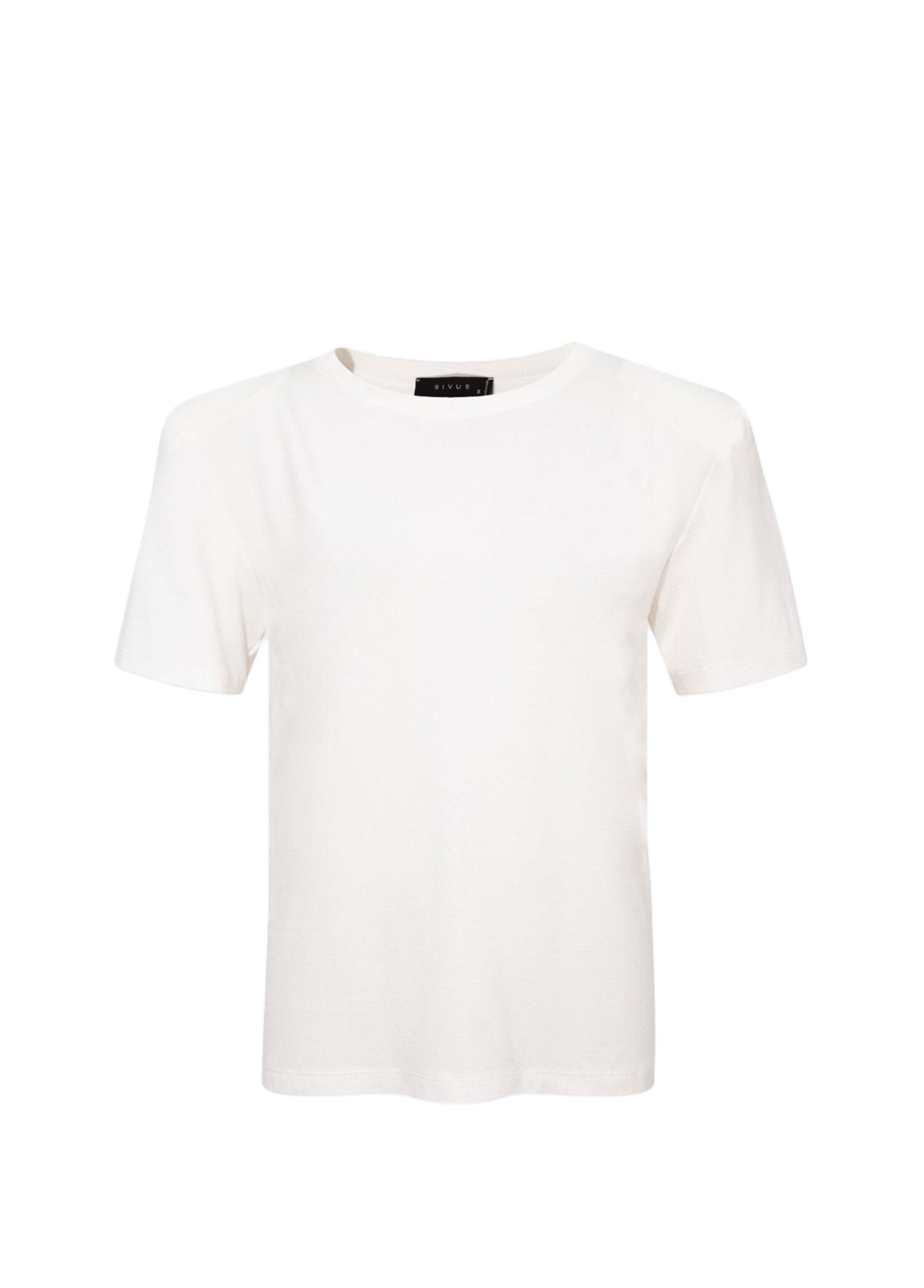 Beyaz Yumuşak Tuşeli Vatkalı Kısa Kollu Kadın T-shirt
