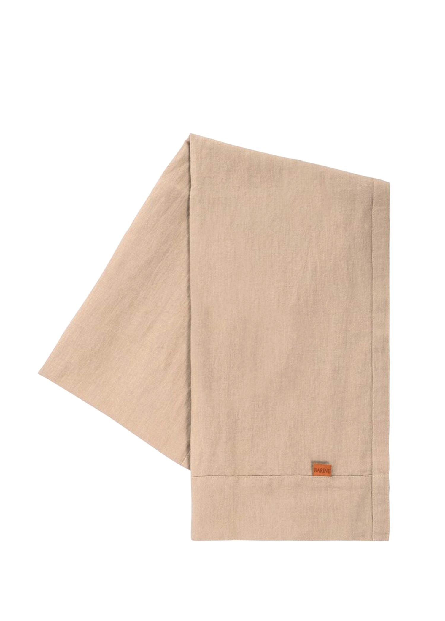 Linen Bej Keten Runner 45 x 160 cm