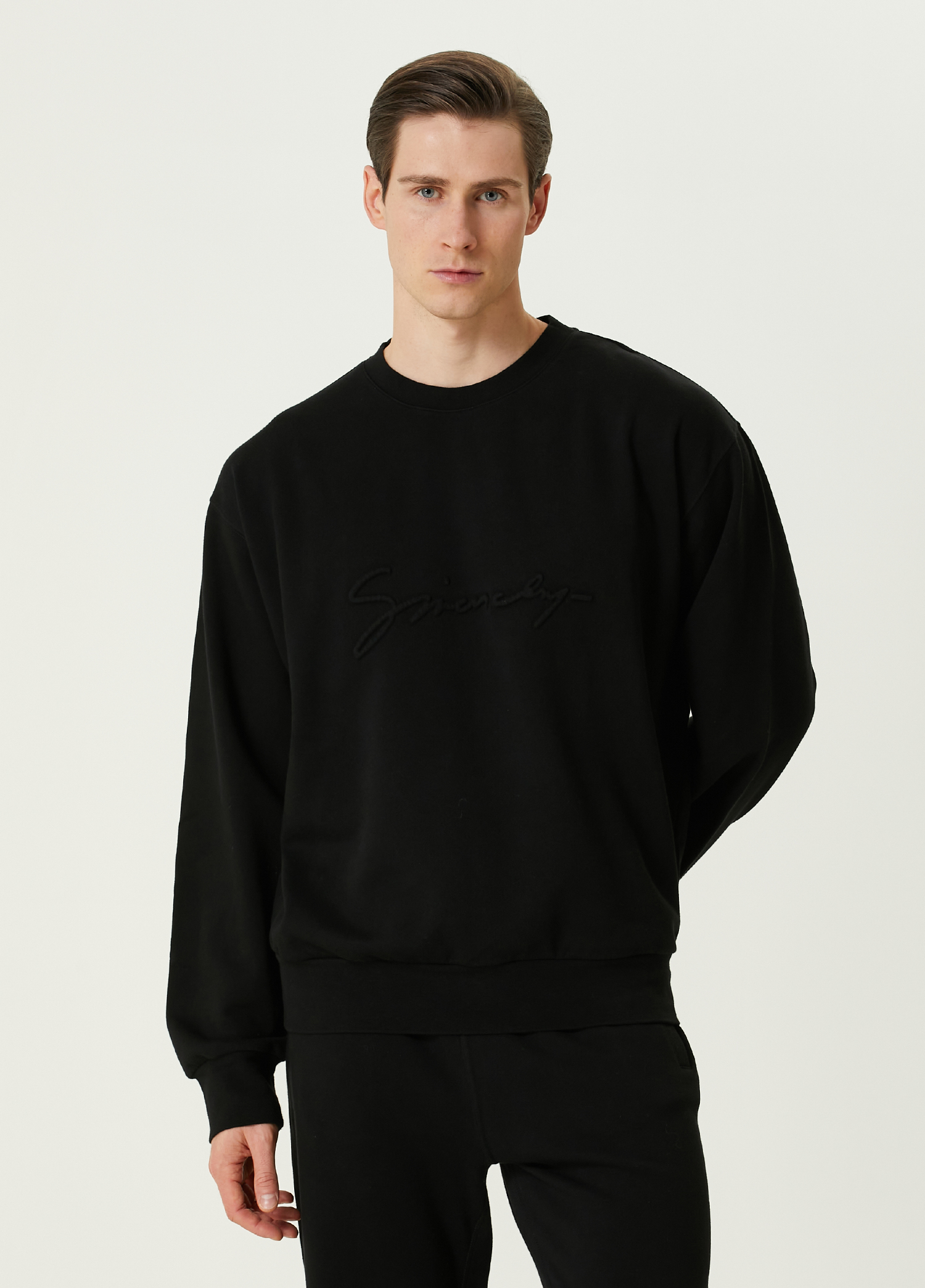 Siyah Logo Detaylı Sweatshirt