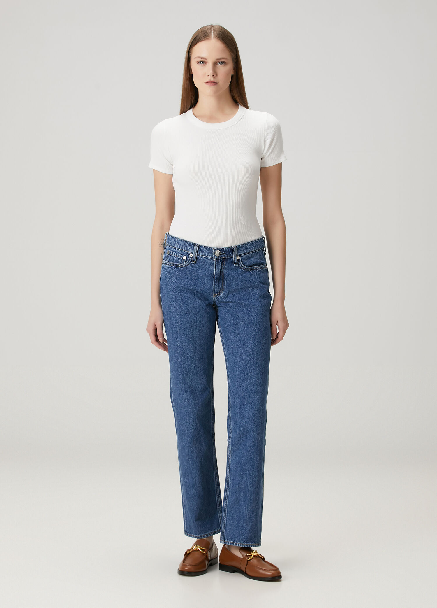 Harlow Straight Leg Mavi Jean Pantolon