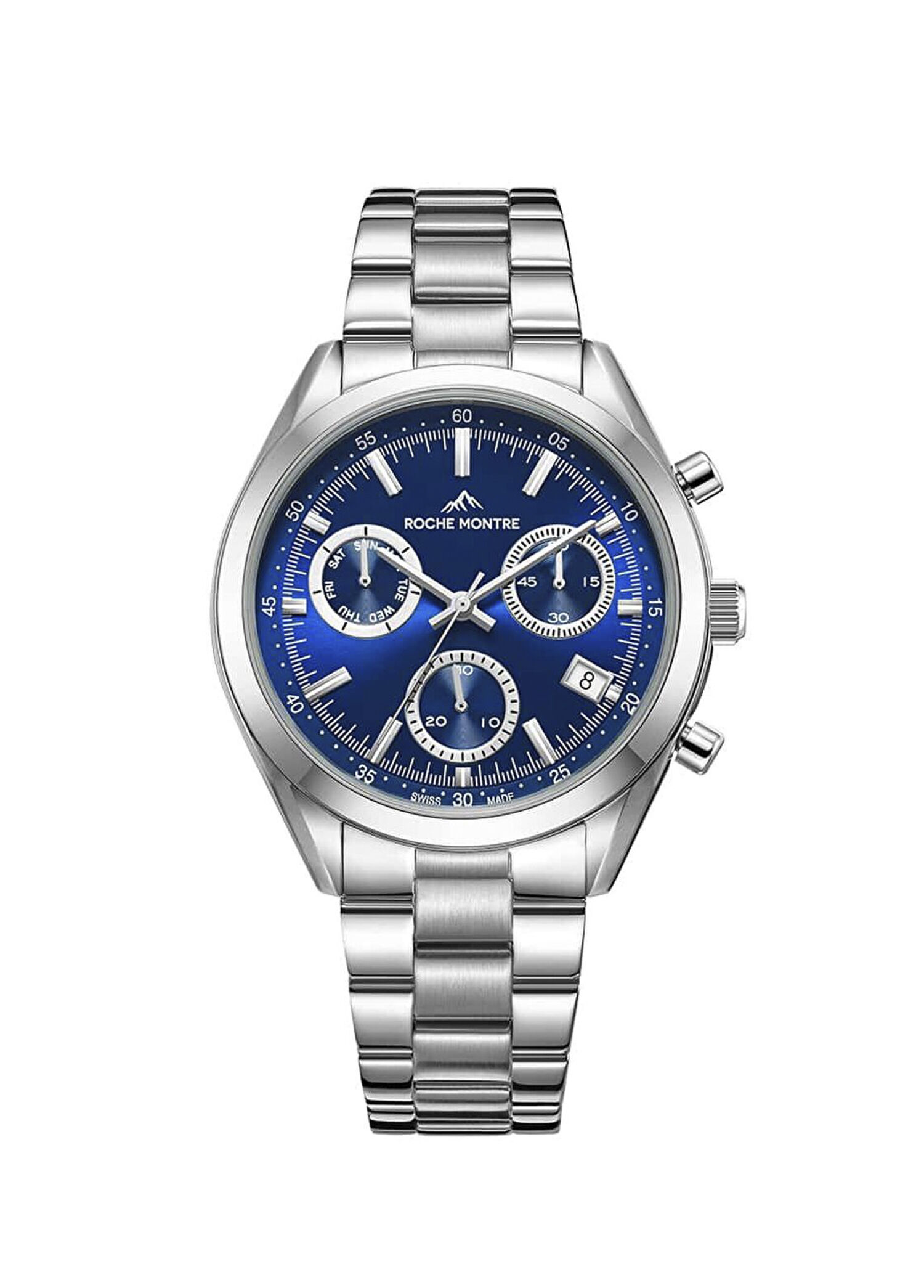 RMG6015-03 Victor Chrono Metalik Gri Çelik Erkek Kol Saati