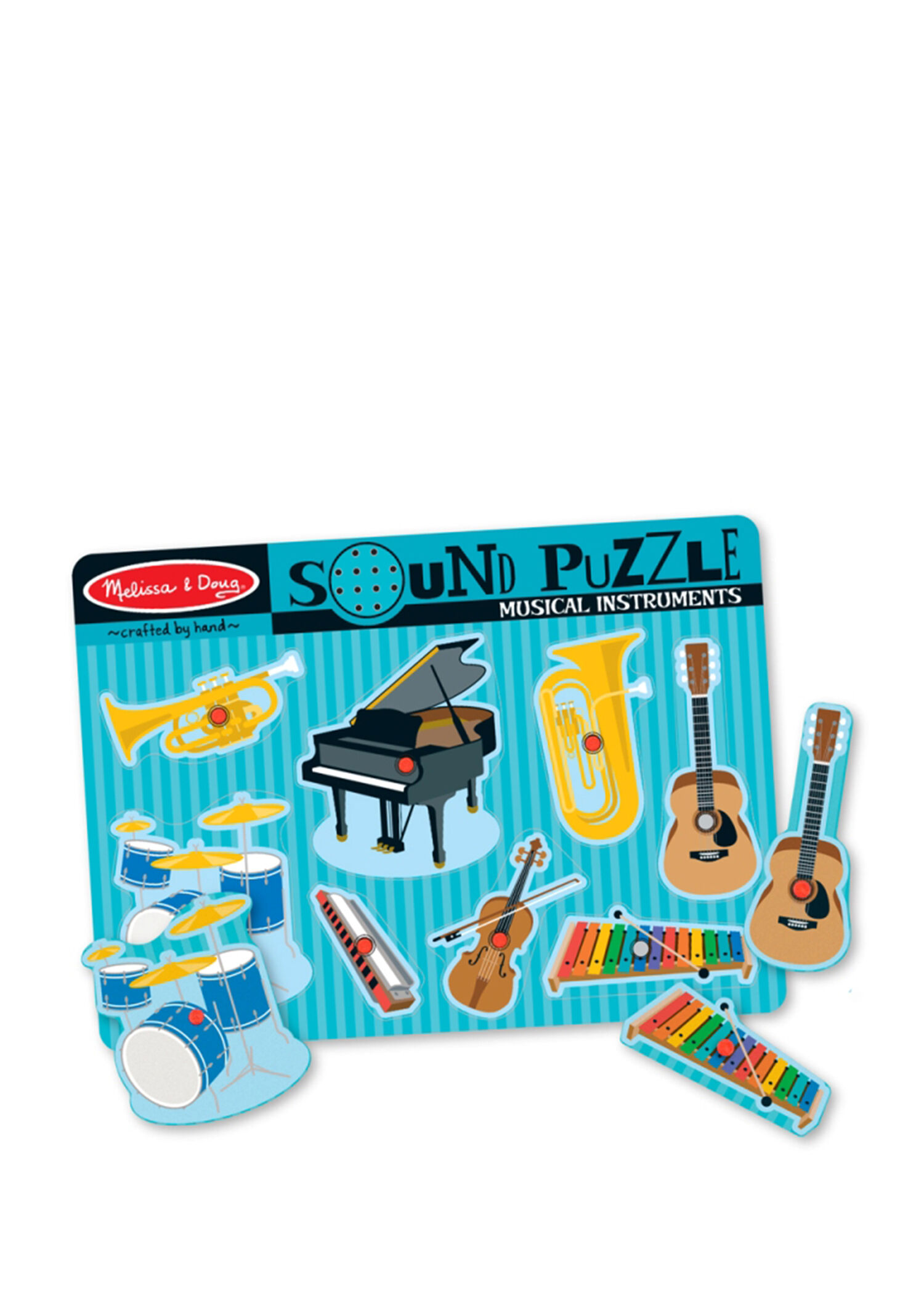 Ahşap Müzik Aletleri 8 Parça Sesli Yapboz