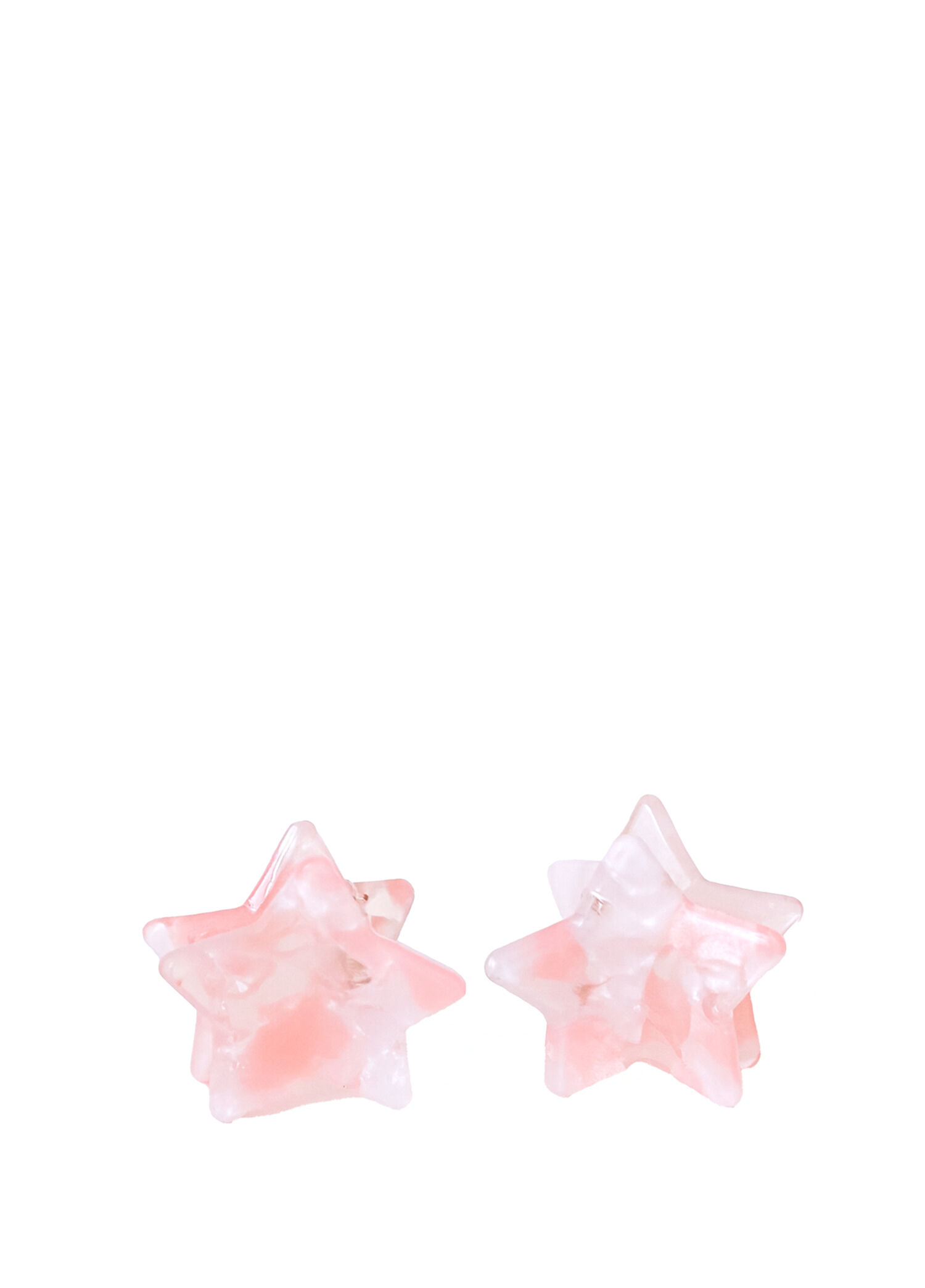 Stars Pembe Akrilik Kız Çocuk Kemik Toka