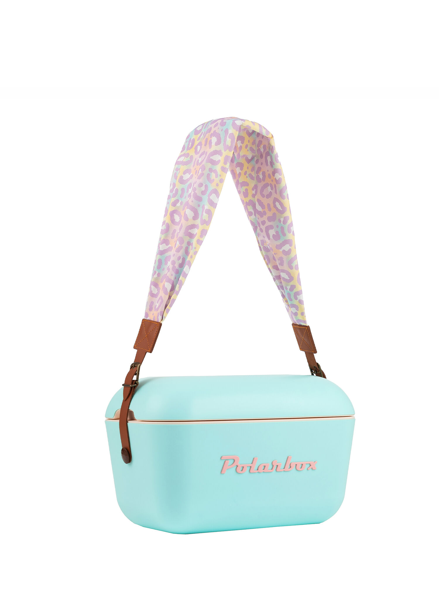 Prinkstyle Animal Classic Deri Kayışlı Turkuaz Pembe Soğuk ve Sıcak Tutucu Thermo Çanta 20 lt