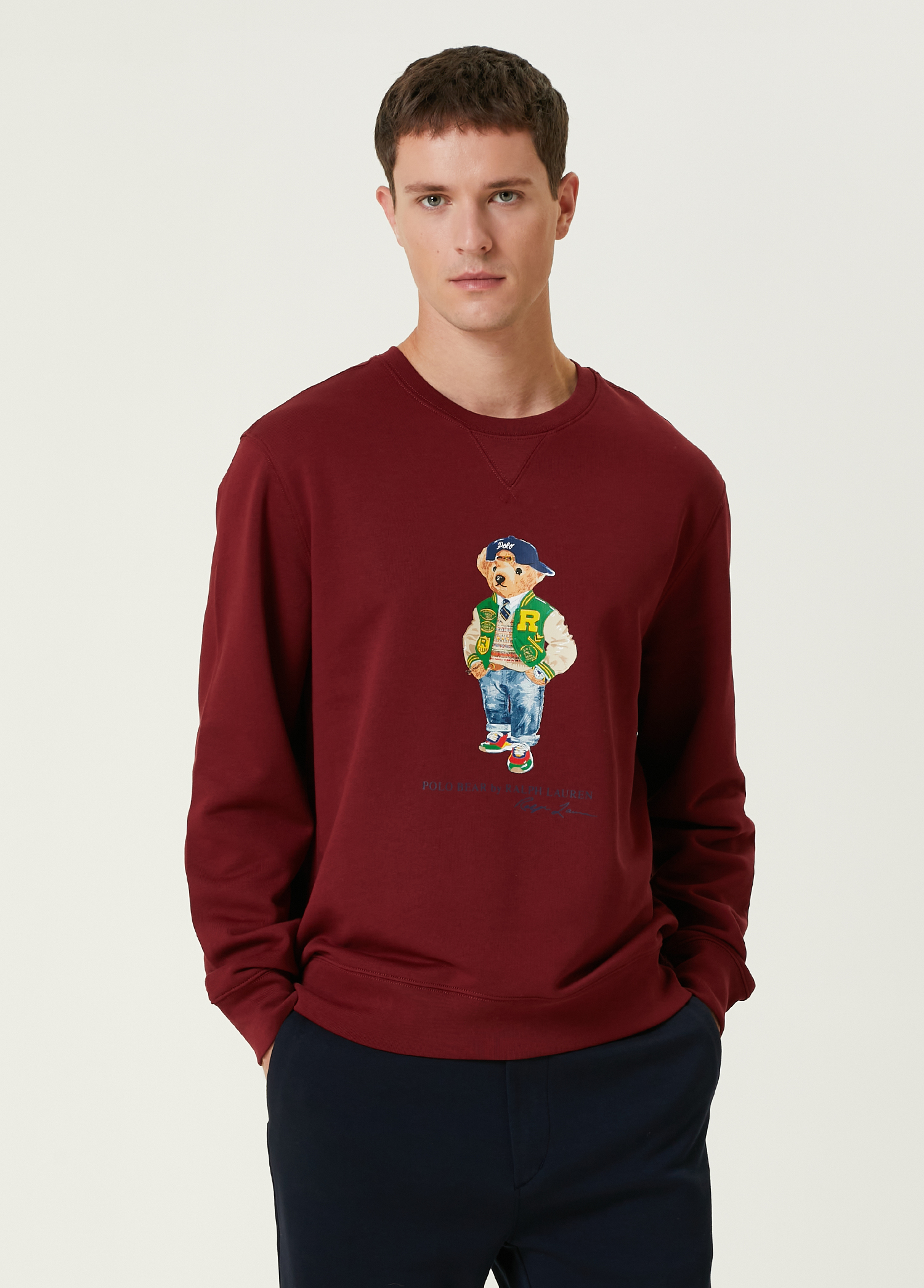 Kırmızı Logo Baskılı Sweatshirt