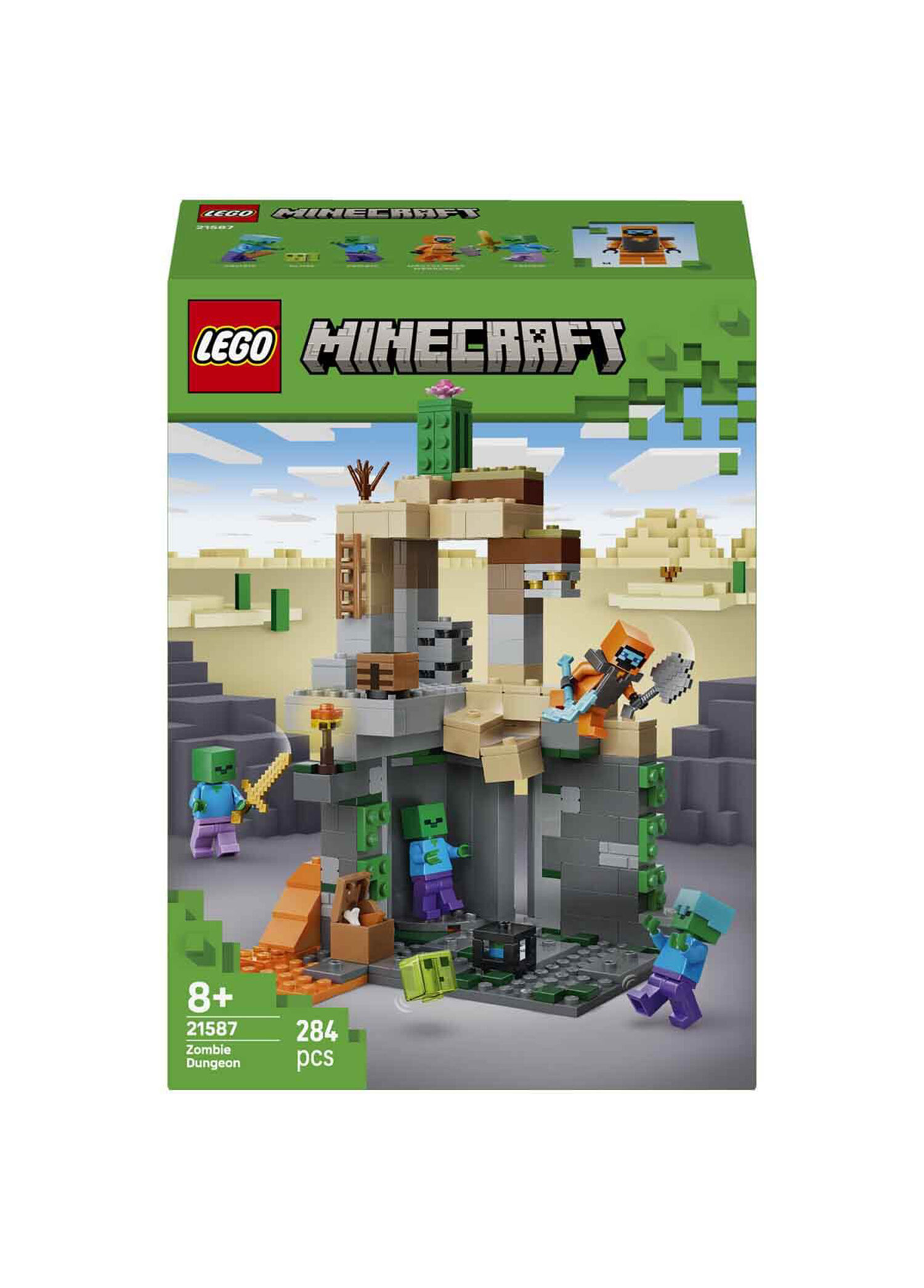 LEGO - Minecraft Zombi Zindanı 284 Parça 8+ Yaş Yapı Oyuncağı