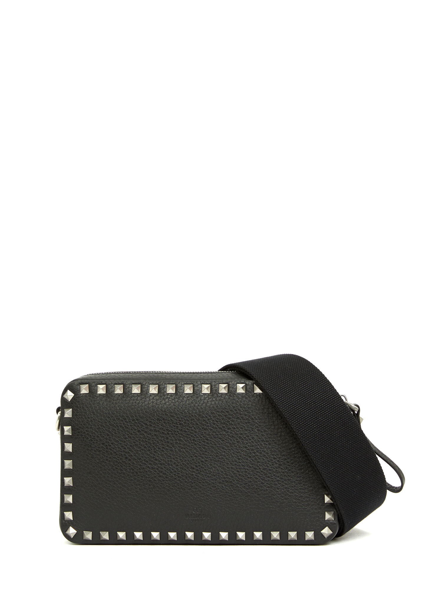Rockstud Siyah Erkek Deri Çanta
