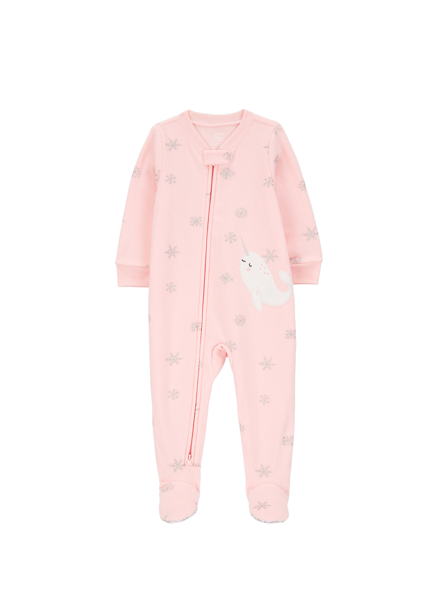 Pembe Polar Uzun Kollu Kız Bebek Uyku Tulumu