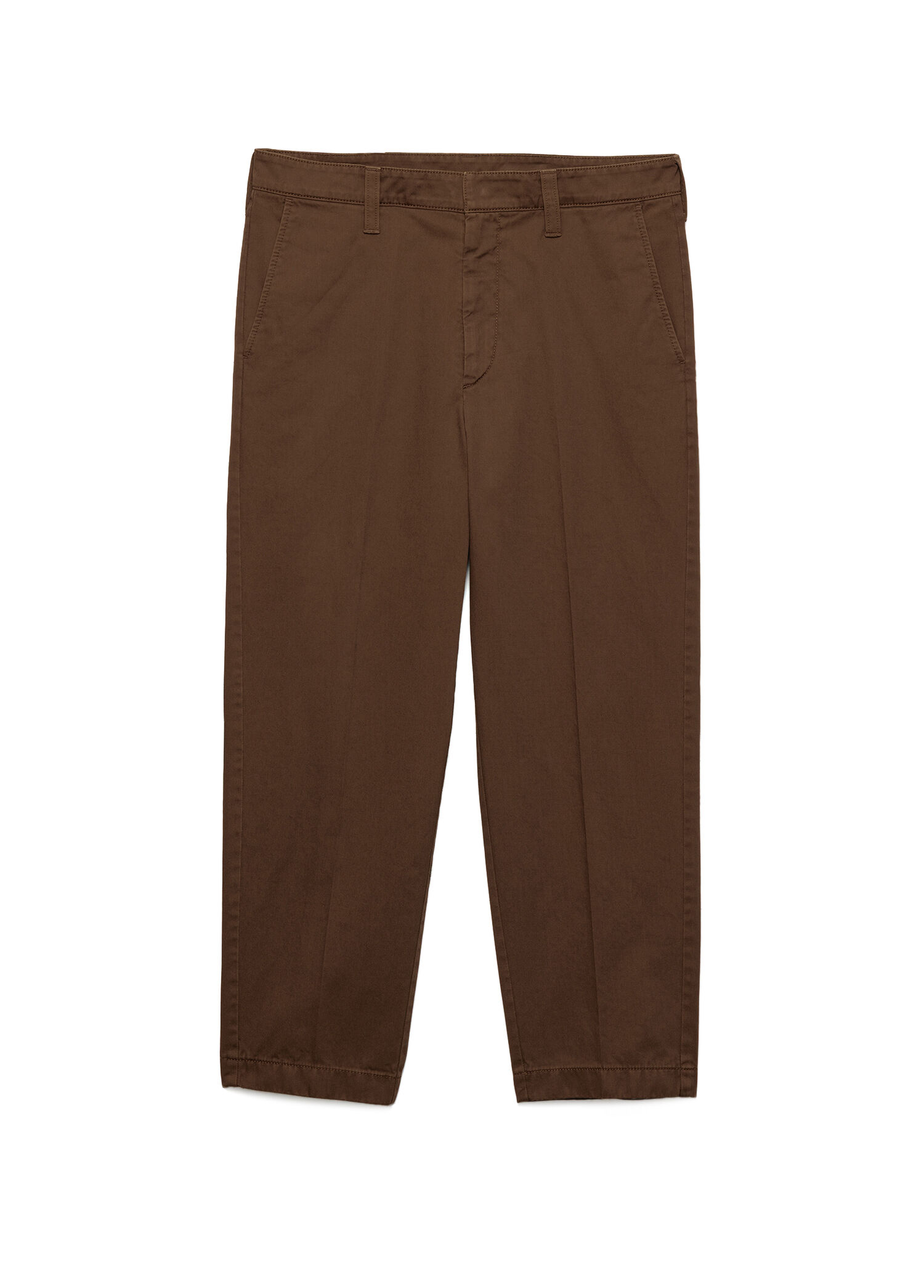 Kahverengi Pamuklu Gabardin Erkek Klasik Pantolon
