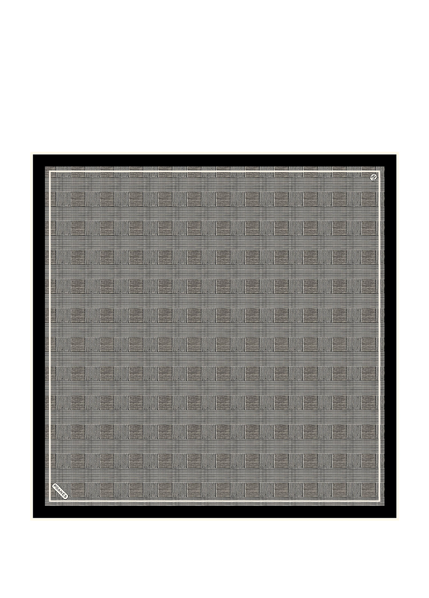 Kareli Ekose Desenli Twill İpek Kadın Eşarp