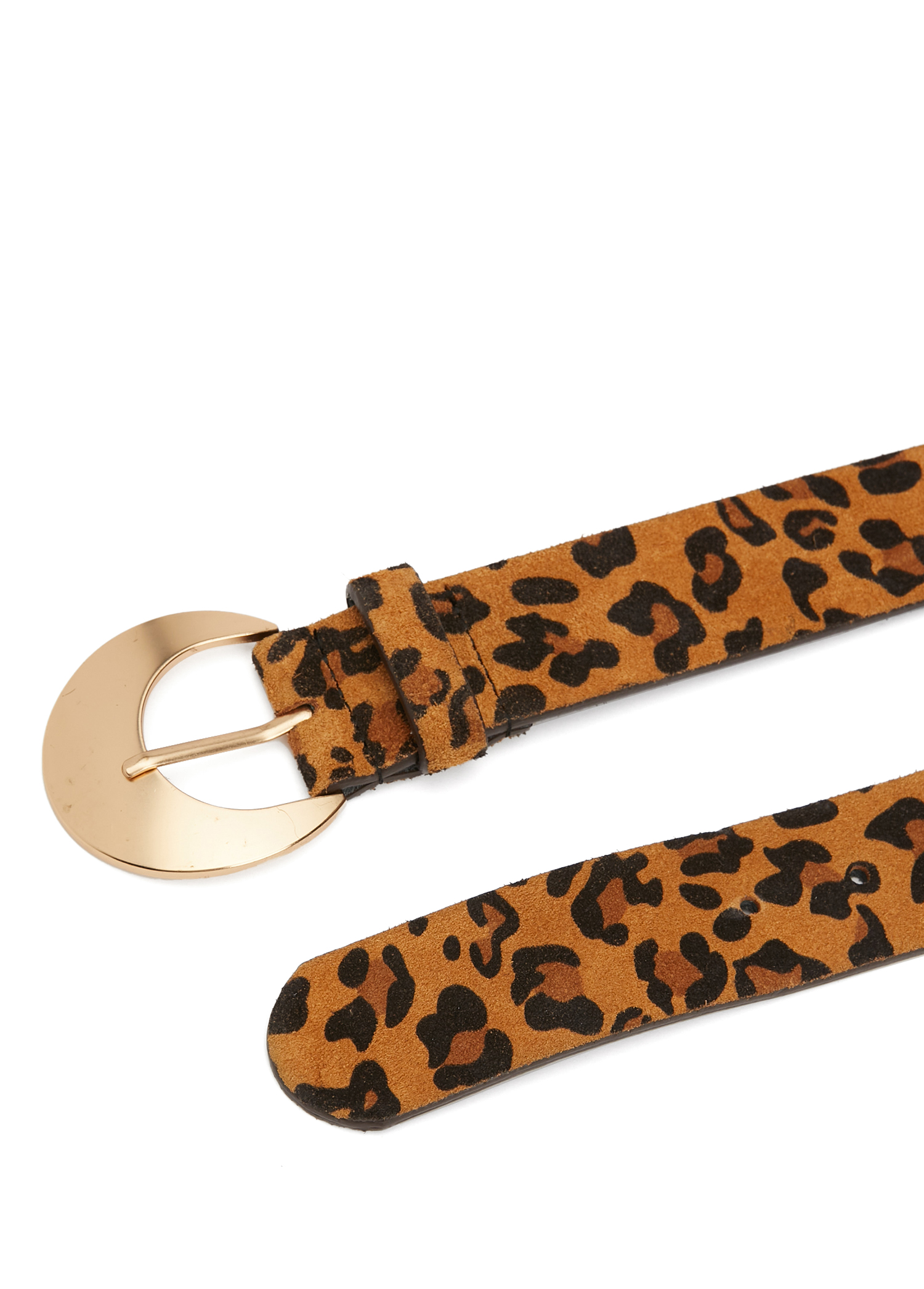 Leopar Baskılı Kadın Süet Kemer_1