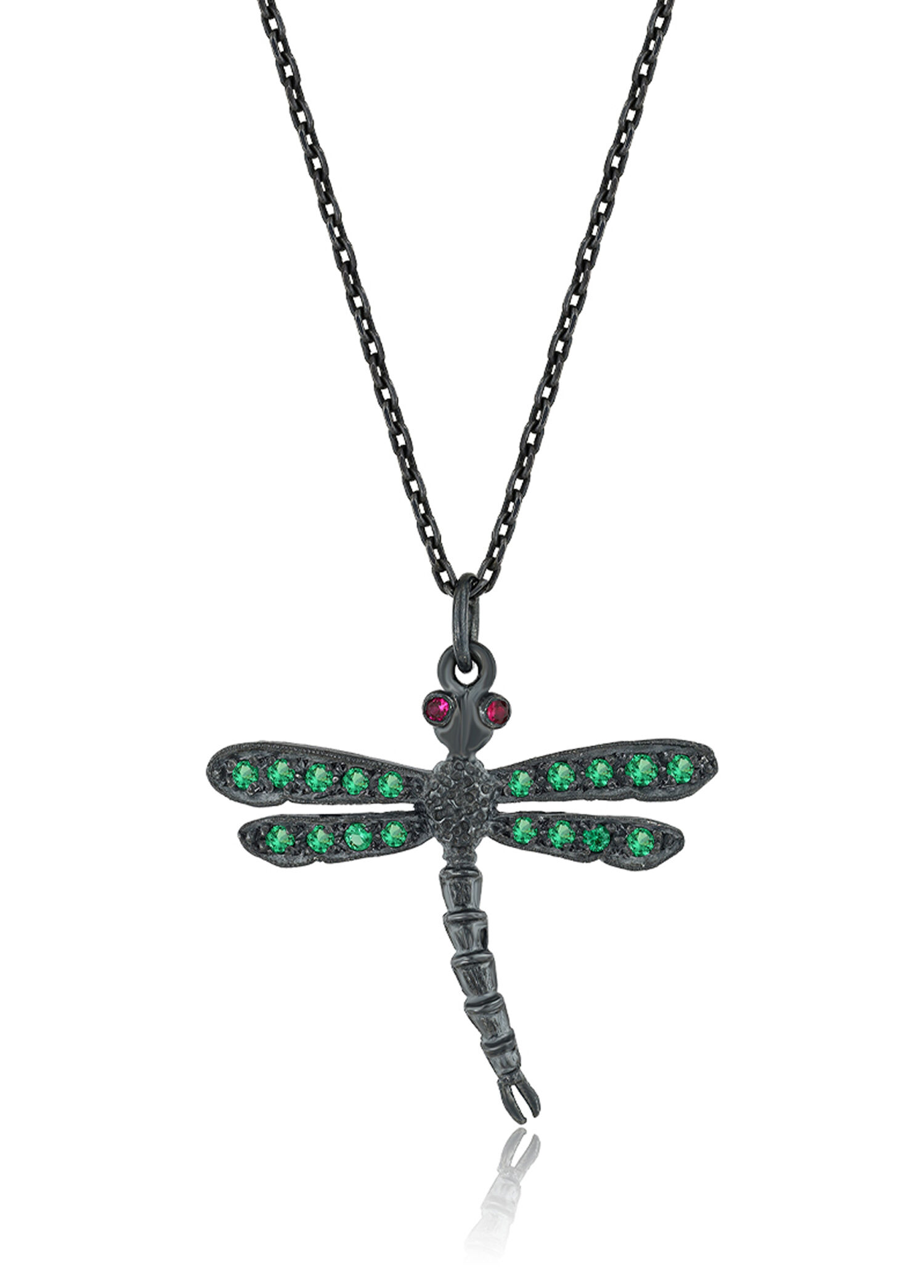 Dragonfly Kadın Okside Gümüş Kolye