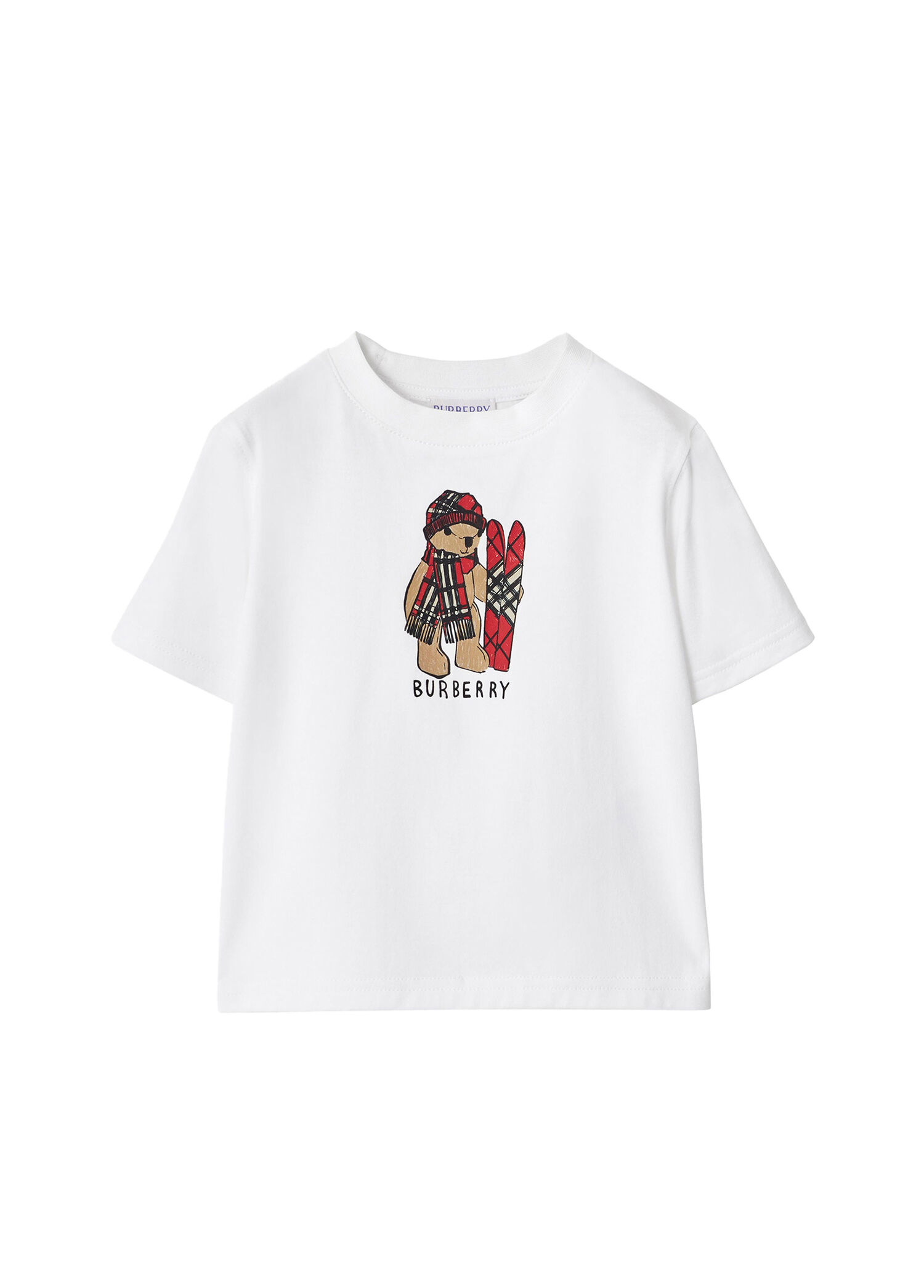 Cedar Teddy Beyaz Kısa Kollu Unisex Çocuk T-Shirt