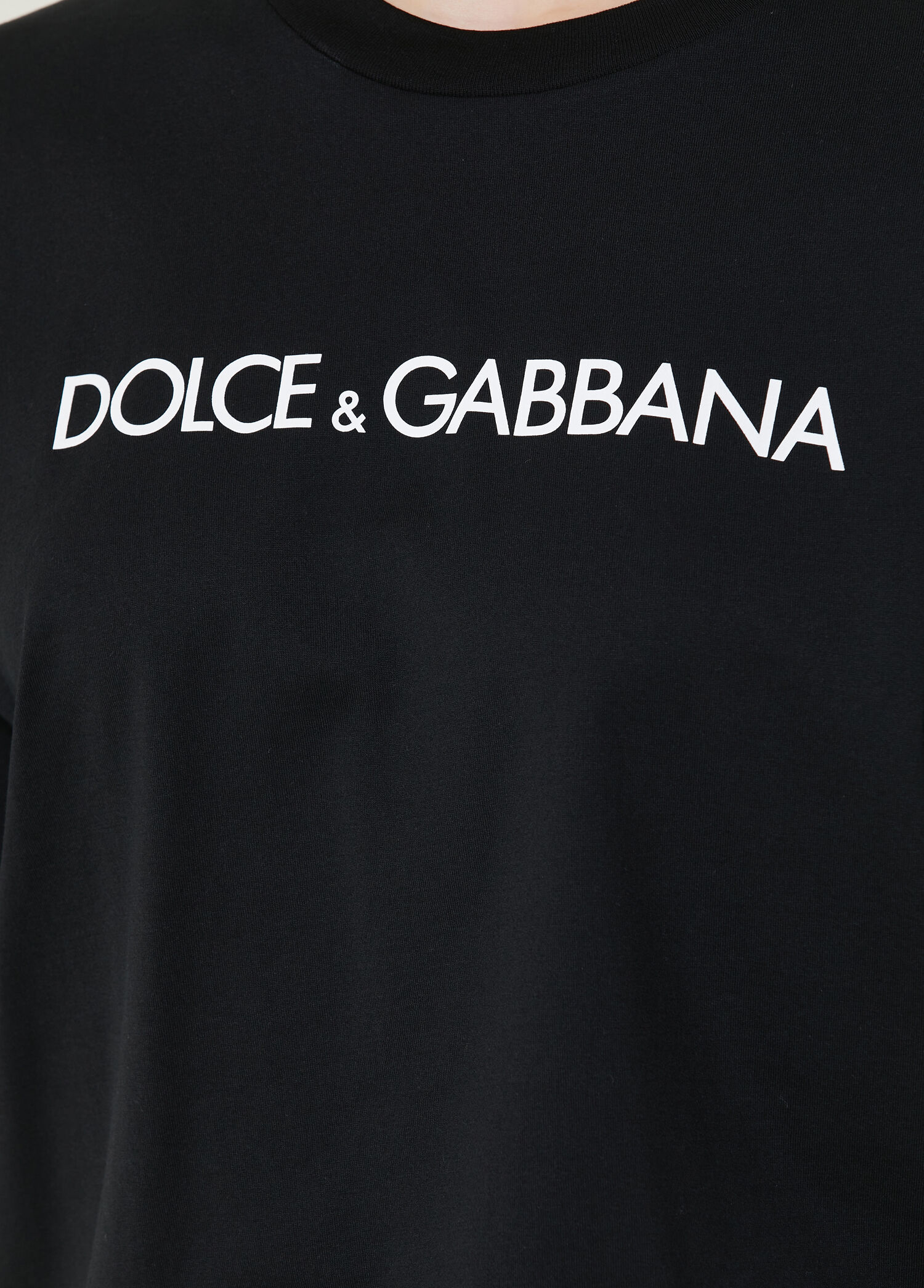 Dolce&Gabbana Siyah Kadın Siyah Logolu T-shirt 1389890 | Beymen