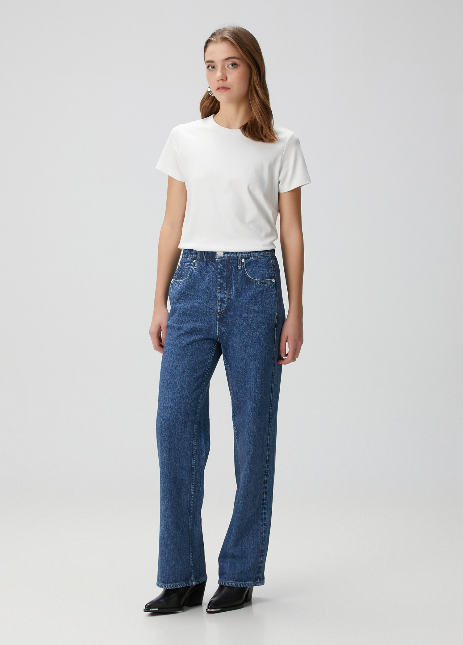 Miramar Mavi Wide Leg Jean Pantolon