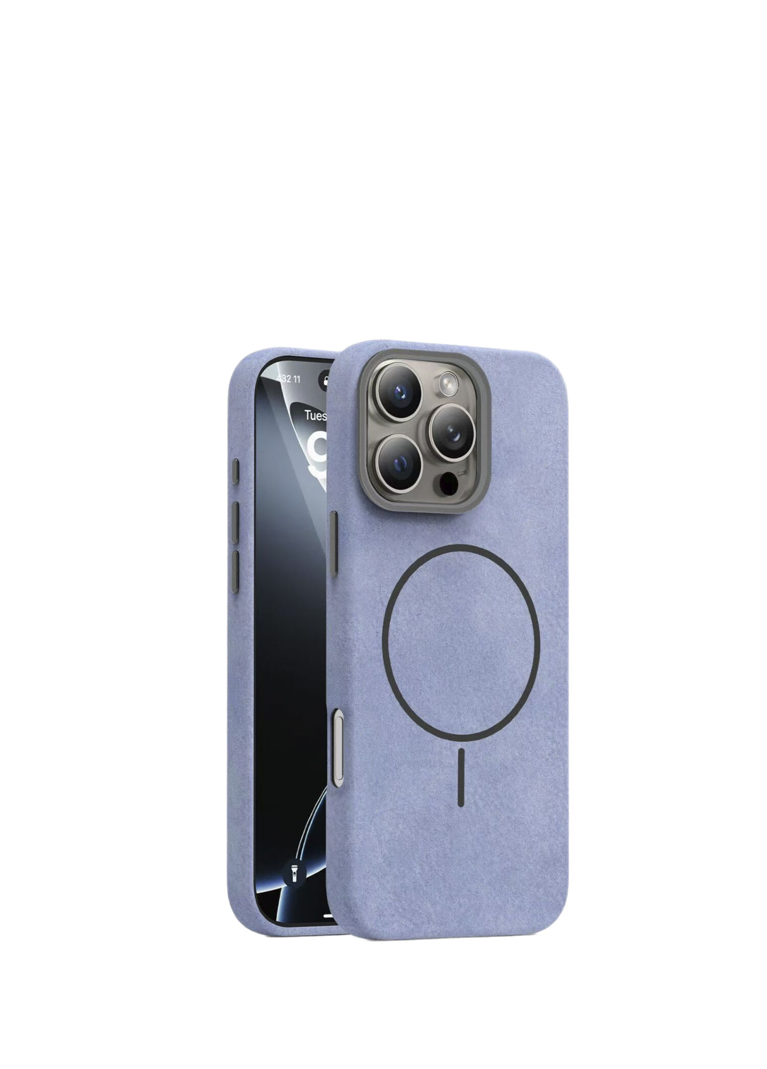 Soft Aura iPhone 16 Pro Magsafe Uyumlu Mavi Telefon Kılıfı