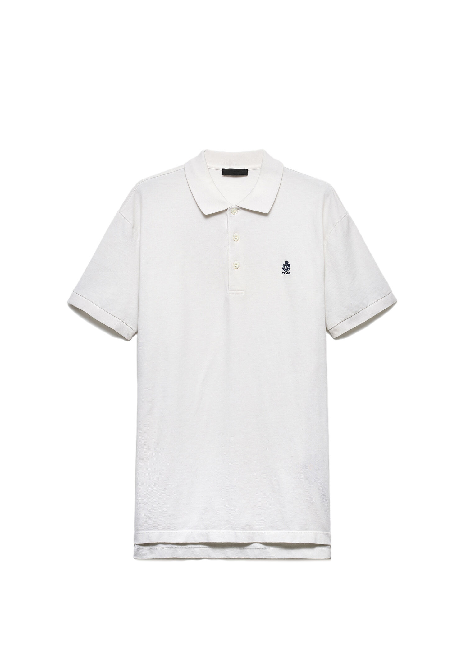 Chalk White Boyalı Pamuk Polo Yaka Kısa Kollu Erkek T-shirt