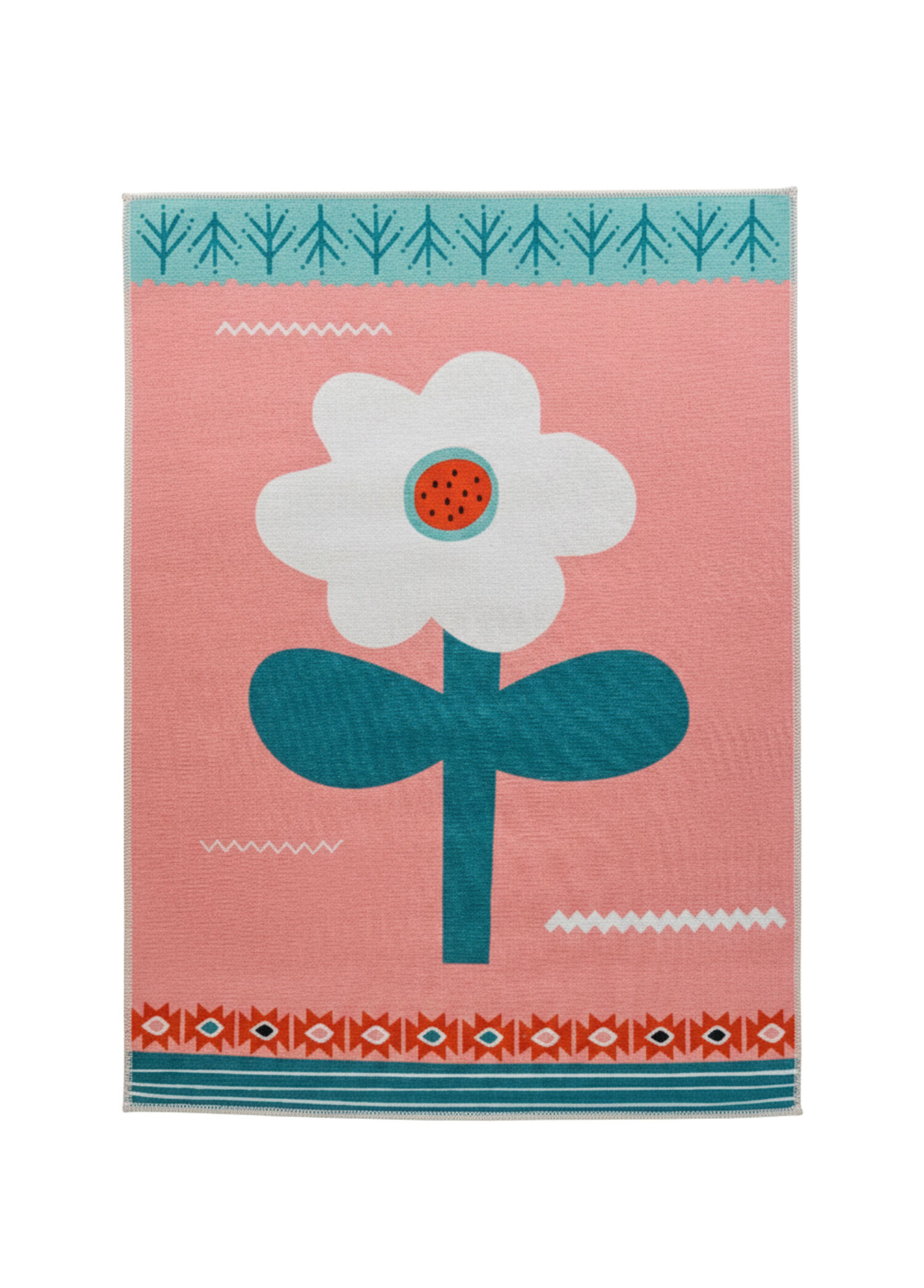 Big Flower Blossom Yıkanabilir Çocuk Odası Halısı 120 x 160 cm