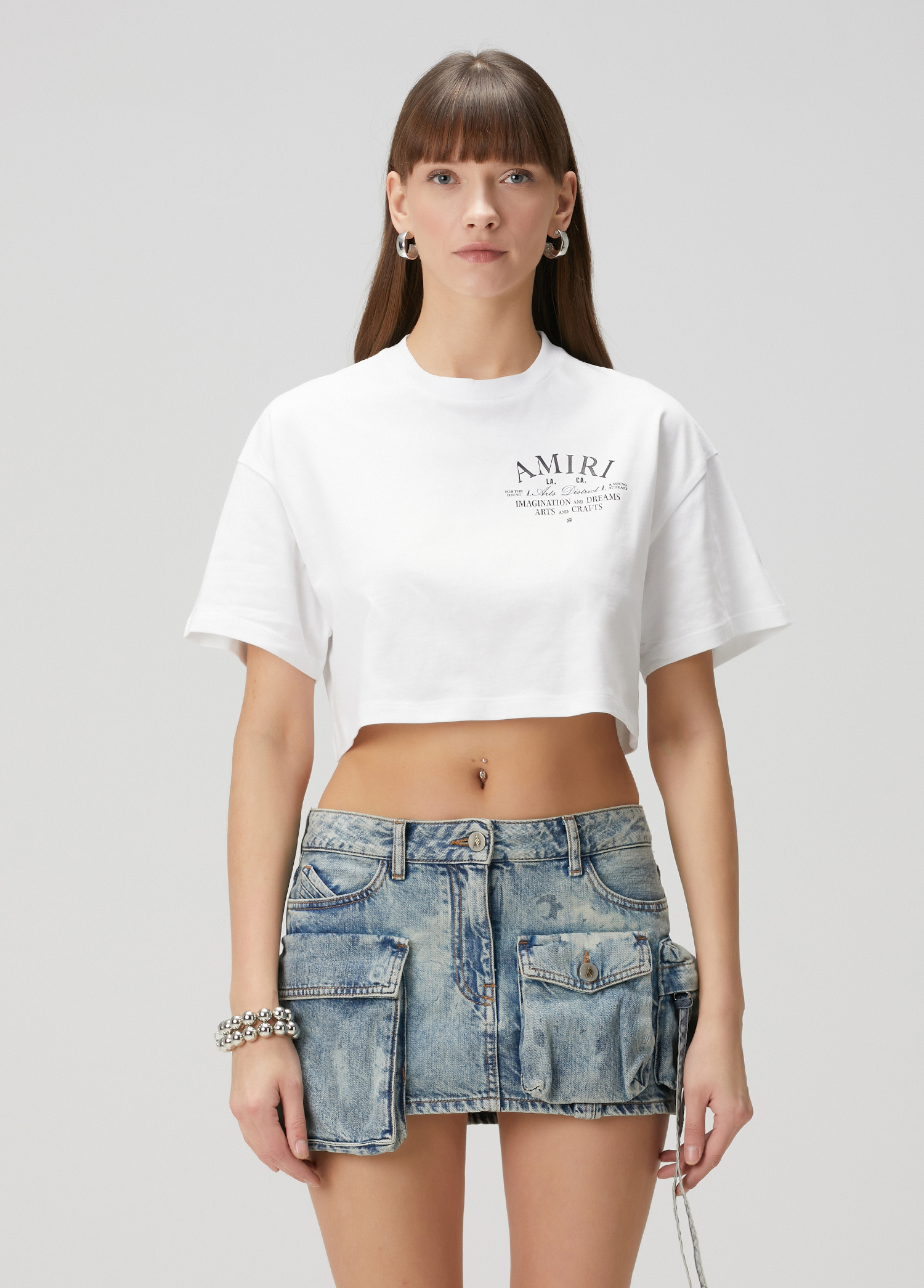 【AMIRI】 ARTS DISTRICT CROPPED TEE AMIRI ARTS DISTRICT CROPPED TEE | amiri | REVERSIBLE