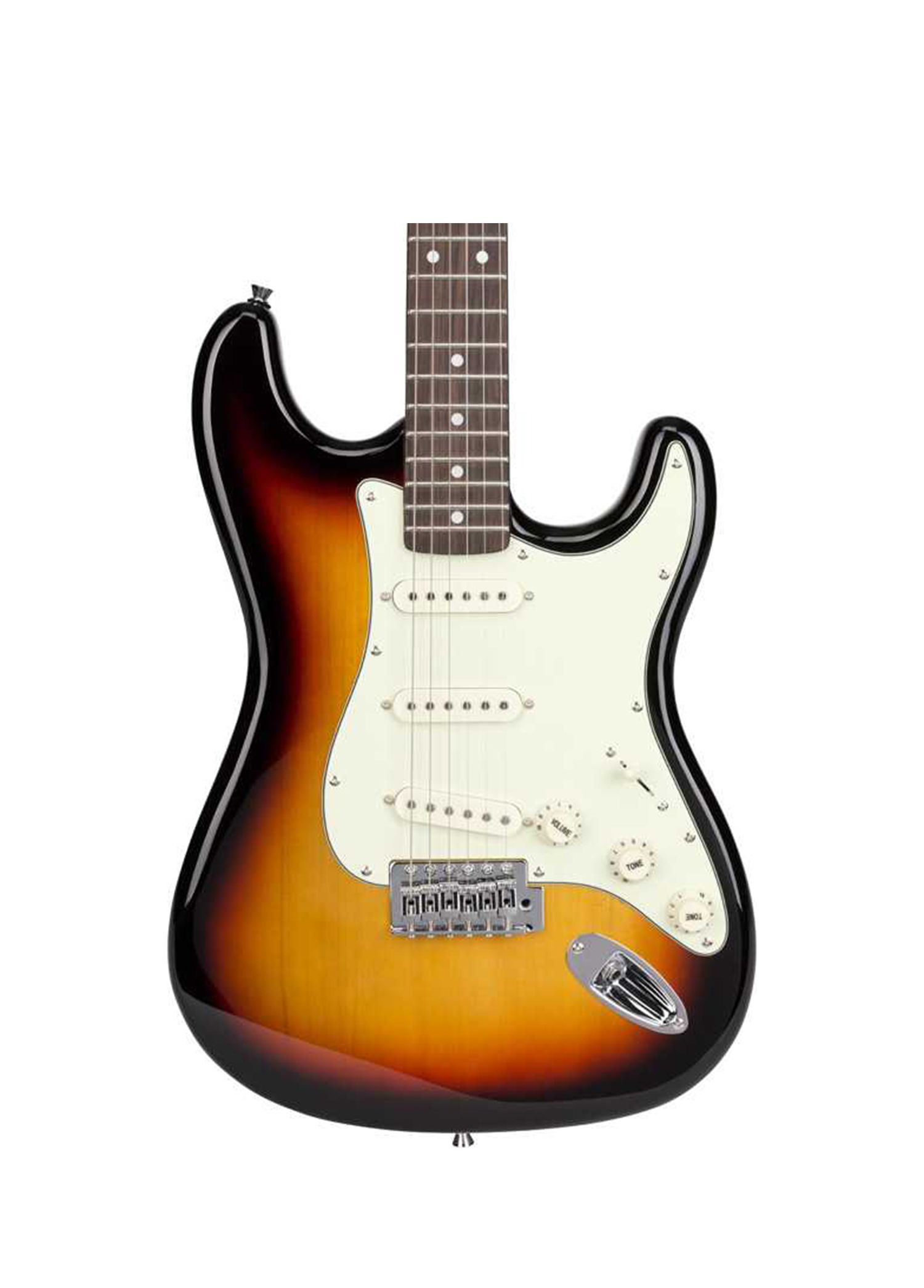 SX - Stratocaster 3-Tone Sunburst Elektro Gitar - Renkli