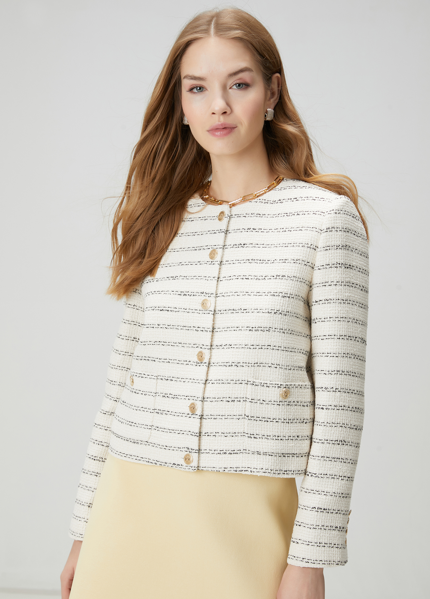Ekru Tweed Ceket_2