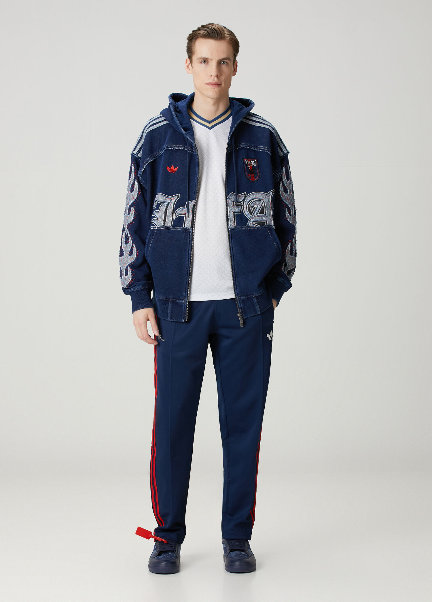 Adidas İndigo Erkek Japonya 26 Indigo Kapüşonlu Sweatshirt 1927008