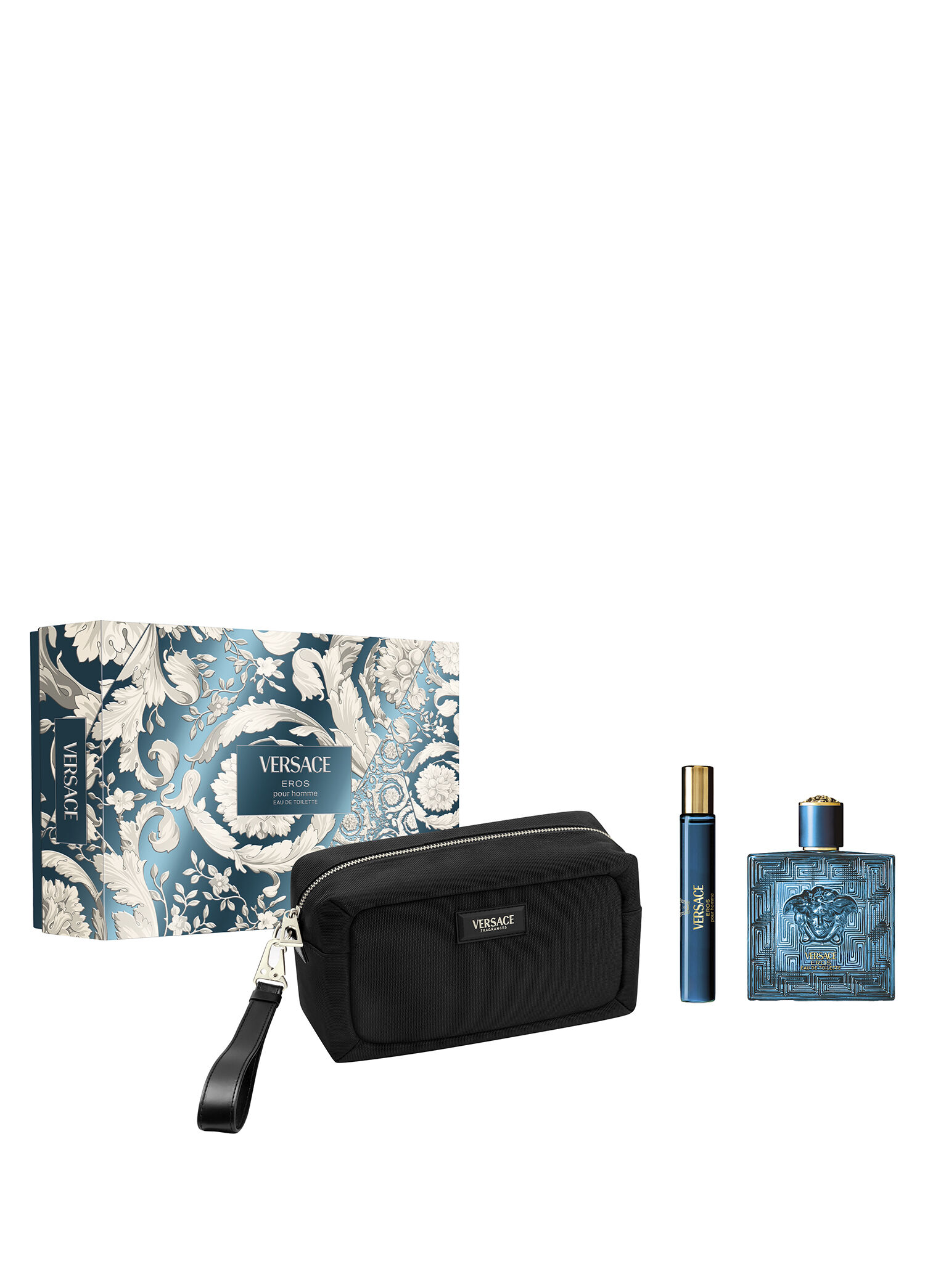 Eros EDT Parfüm 100 ml + Seyahat Boy Parfüm 10 ml + Çanta EDT Erkek Parfüm Seti