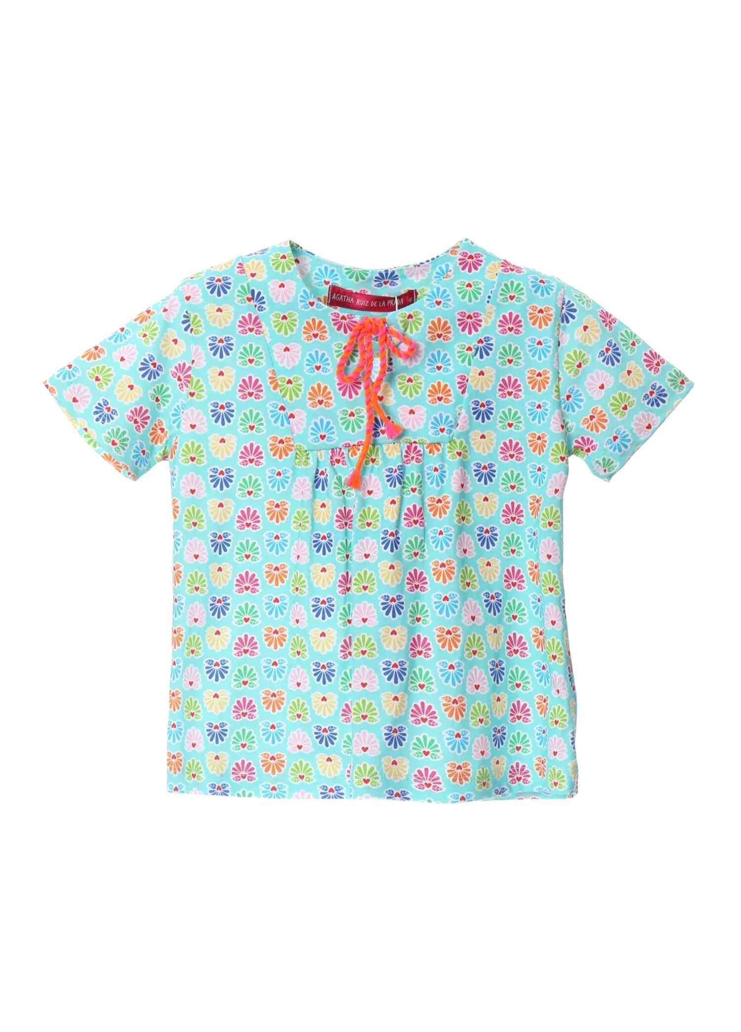 Goa Çok Renkli Desenli Kız Çocuk T-shirt