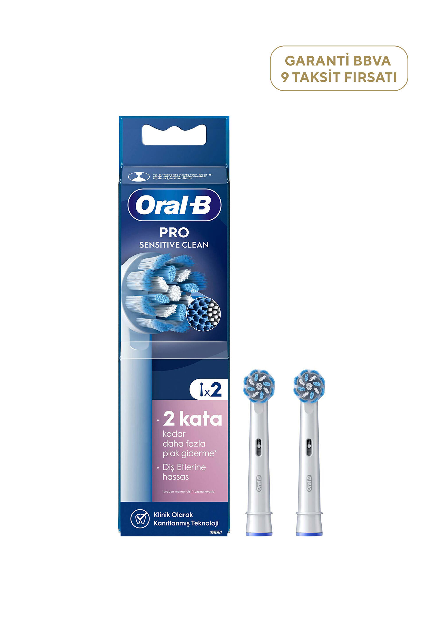Pro Sensitive Clean X-Filament 2'li Beyaz Şarjlı Diş Fırçası Yedek Başlığı